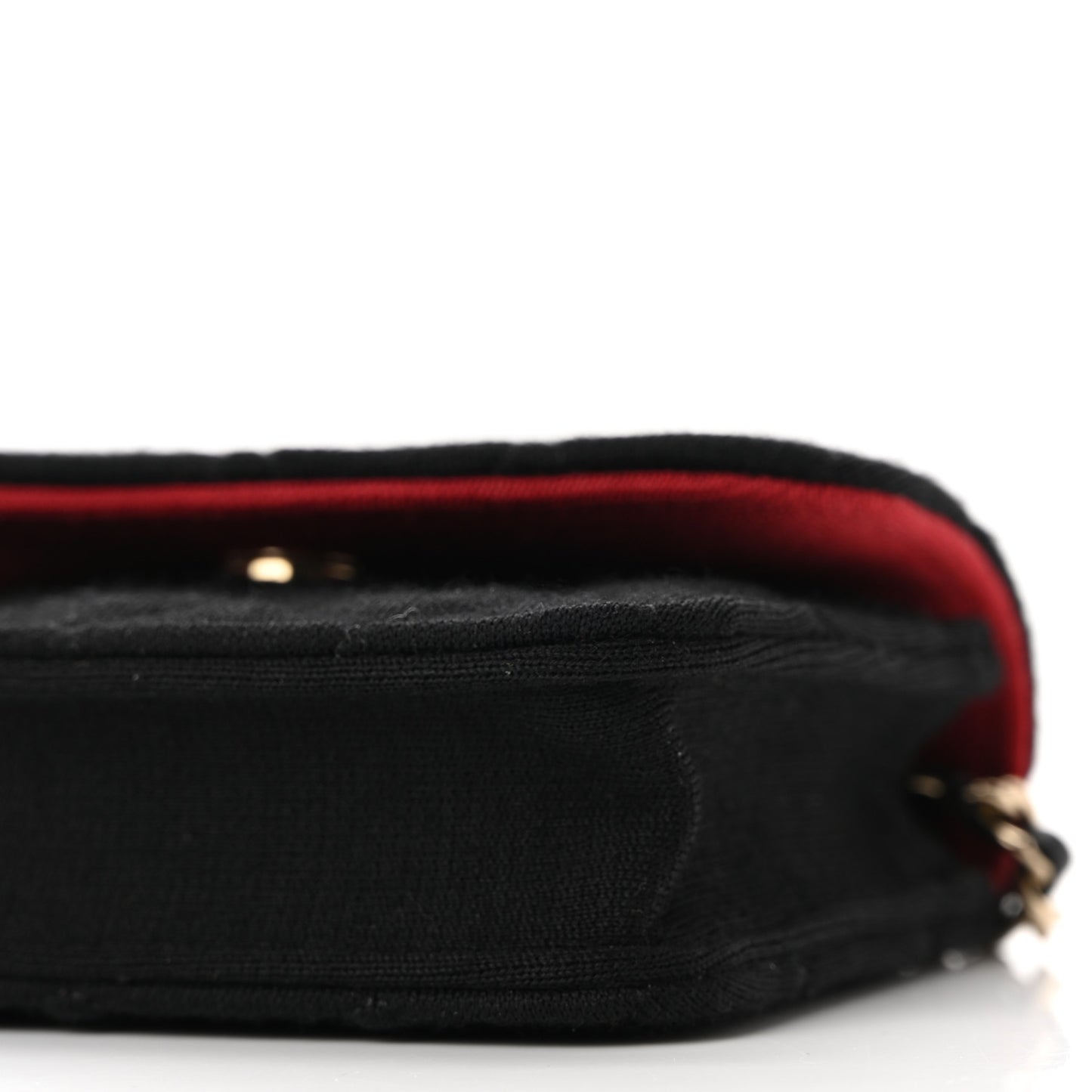 Jersey Quilted Micro Mini Flap Black