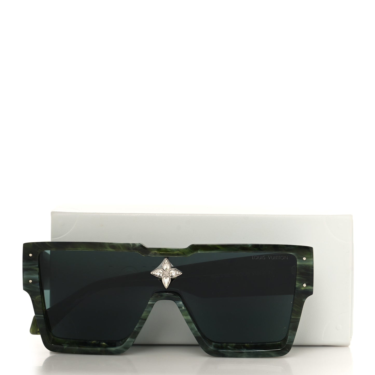 Acetate Marble Effect Swarovski Cyclone Sunglasses Z1552W Green