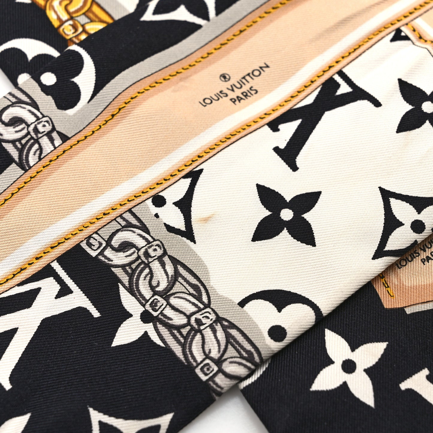 Silk Monogram Confidential Bandeau Black