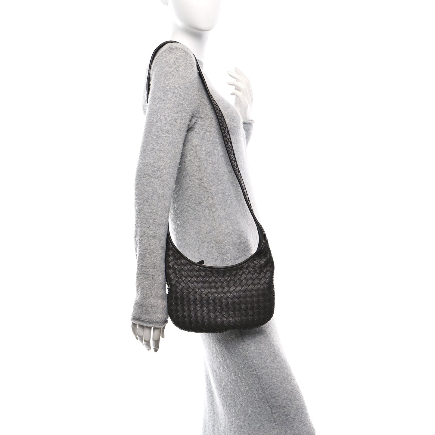 Nappa Intrecciato Small Veneto Crossbody Bag Fondant