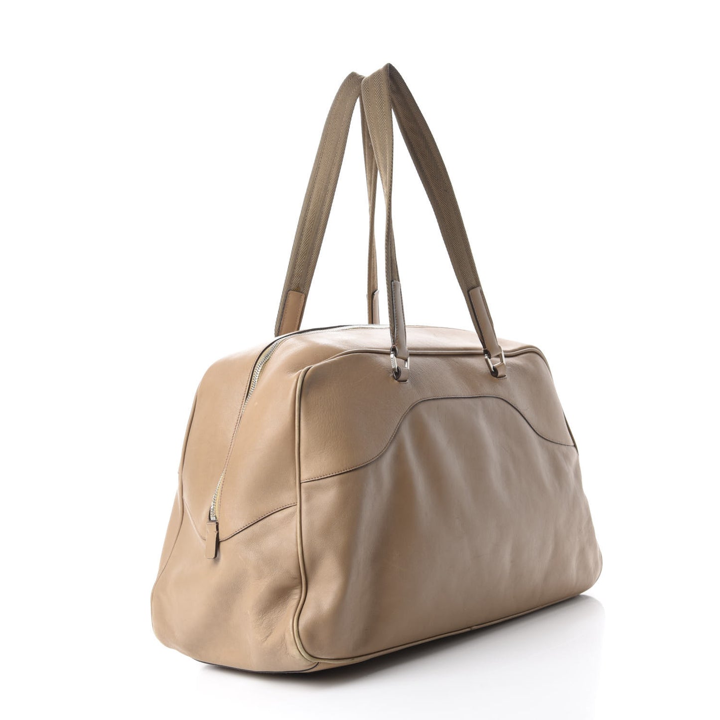 Soft Calfskin Satchel Naturale