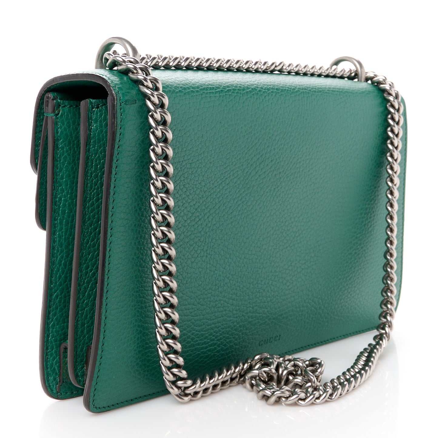 Pebbled Calfskin Small Dionysus Shoulder Bag Emerald