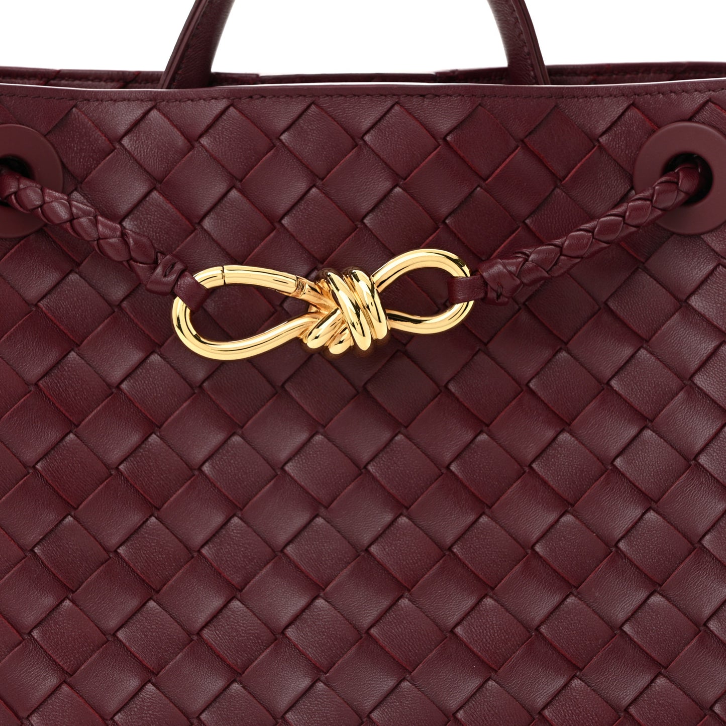 Nappa Intrecciato Small Andiamo Shoulder Bag Barolo