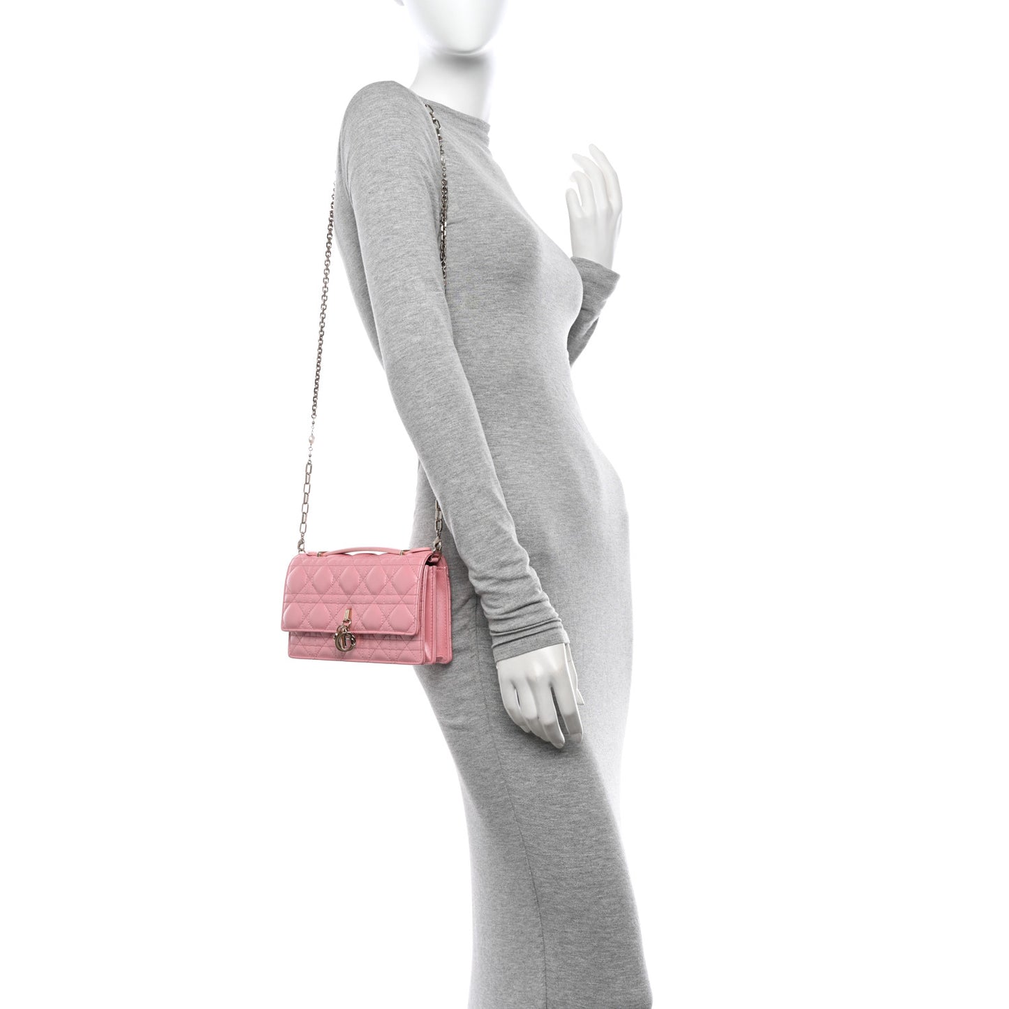 Lambskin Cannage Mini My Dior Top Handle Clutch