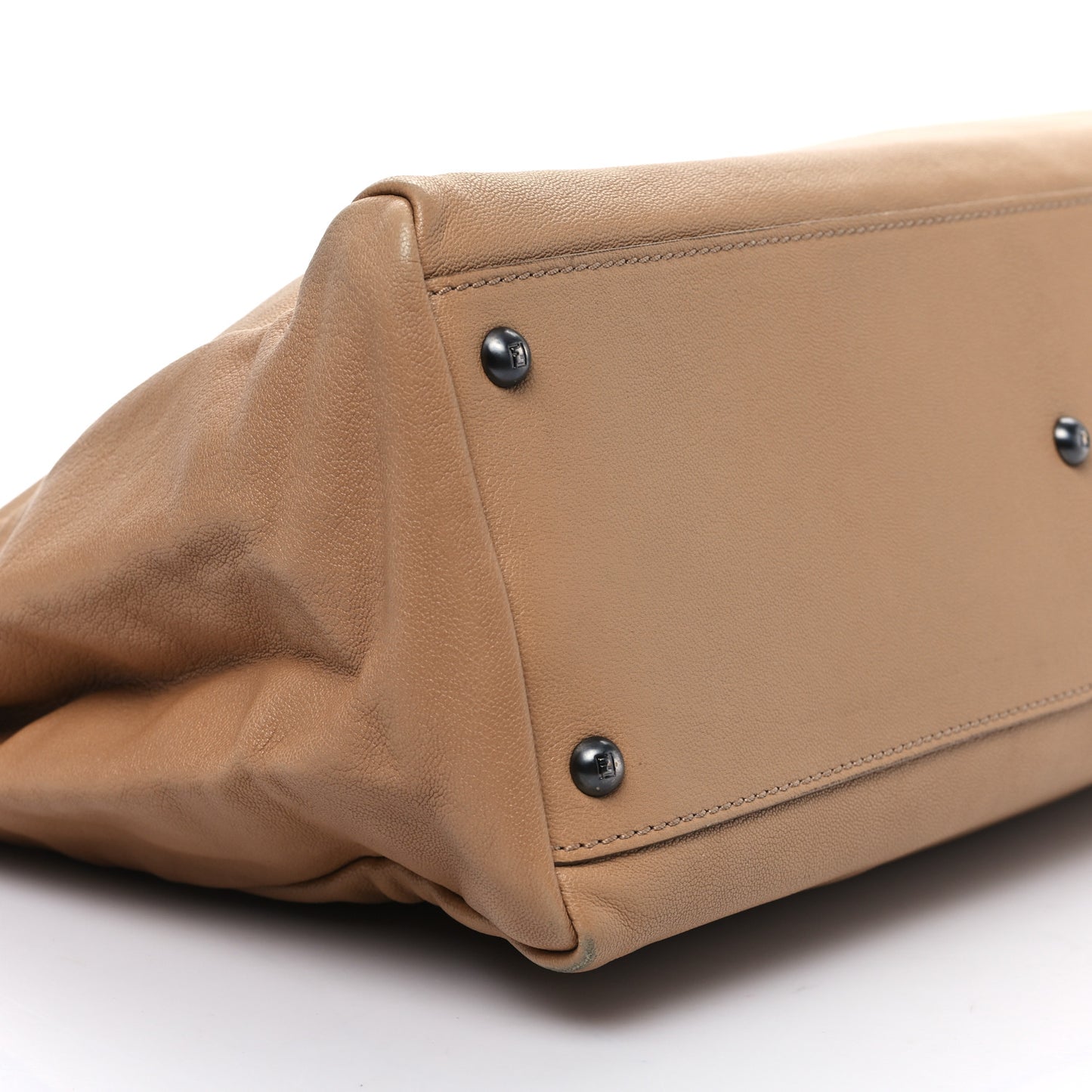 Goatskin Large Peekaboo Iconic Satchel Latte
