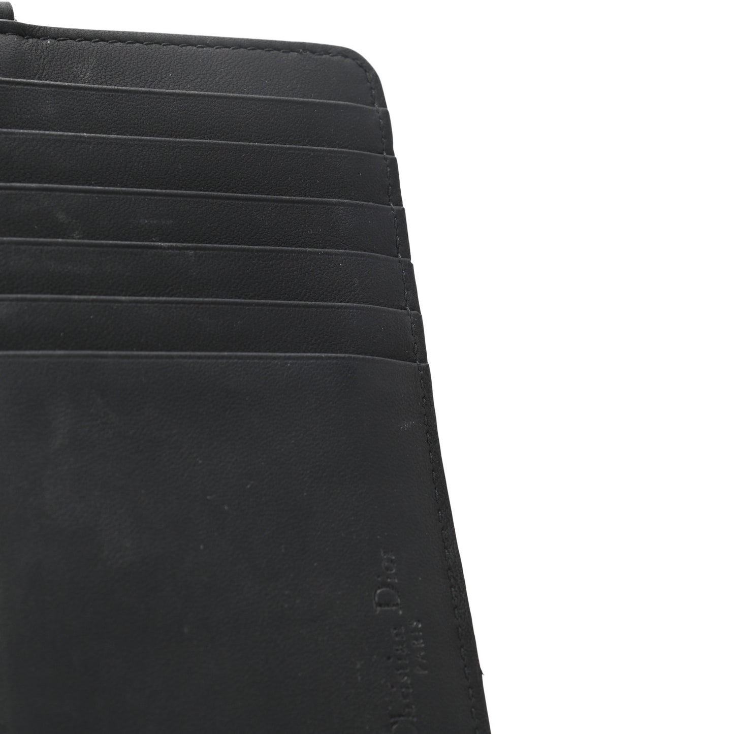 Ultra Matte Lambskin Cannage Small Lady Dior Zip Card Holder Black