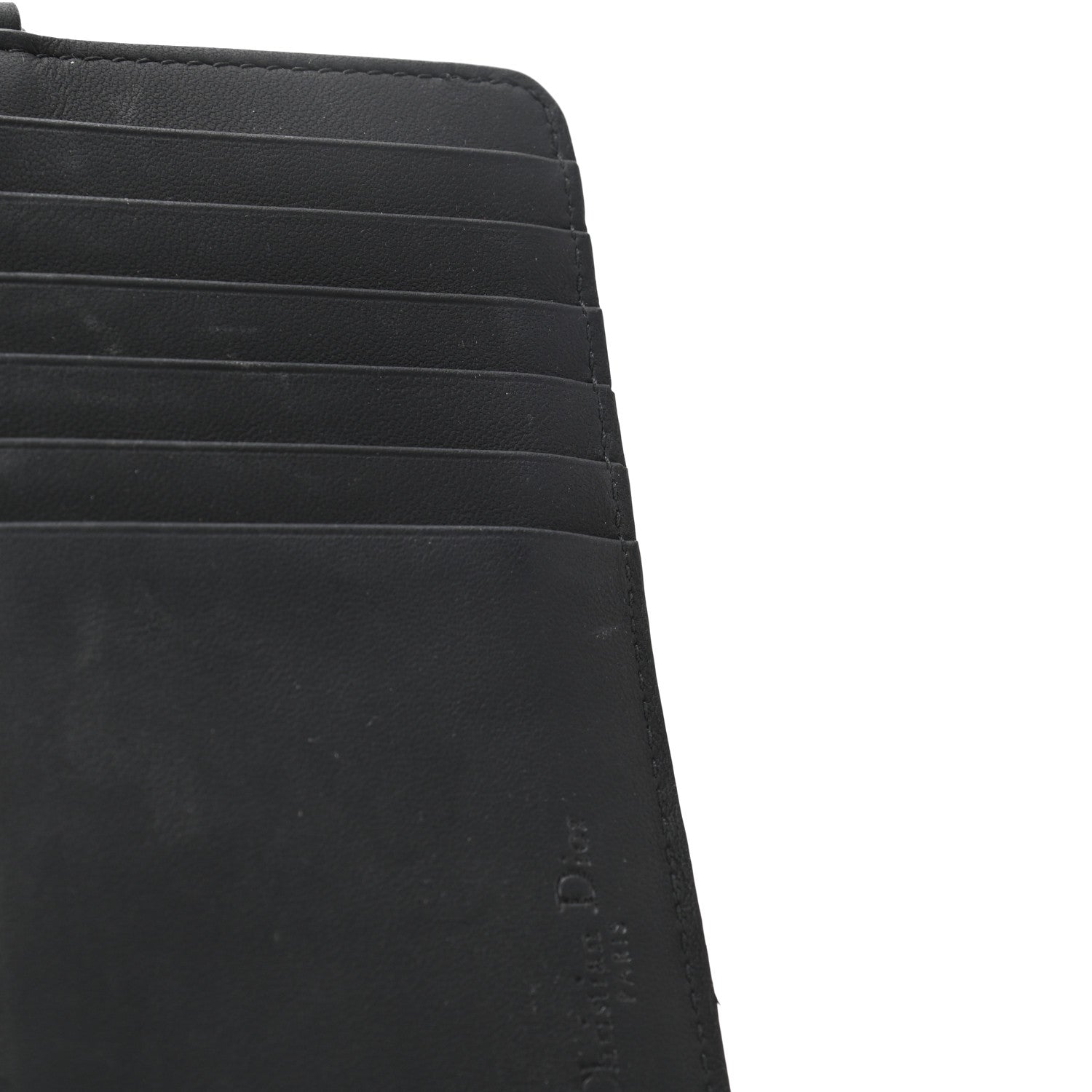 Christian Dior Ultra Matte Lambskin Cannage Small Lady Dior Zip Card Holder Black 12 of 13