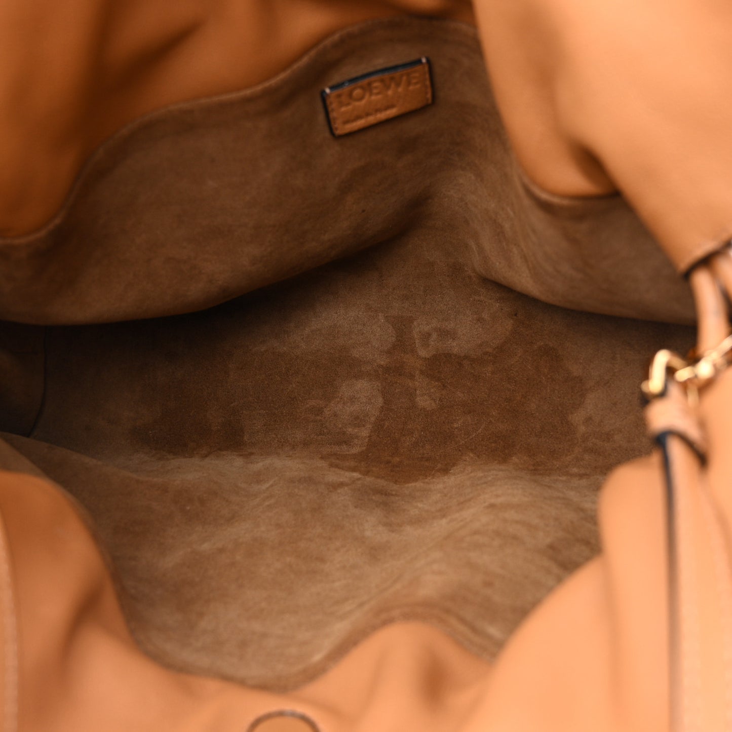Nappa Flamenco Knot Clutch Warm Desert
