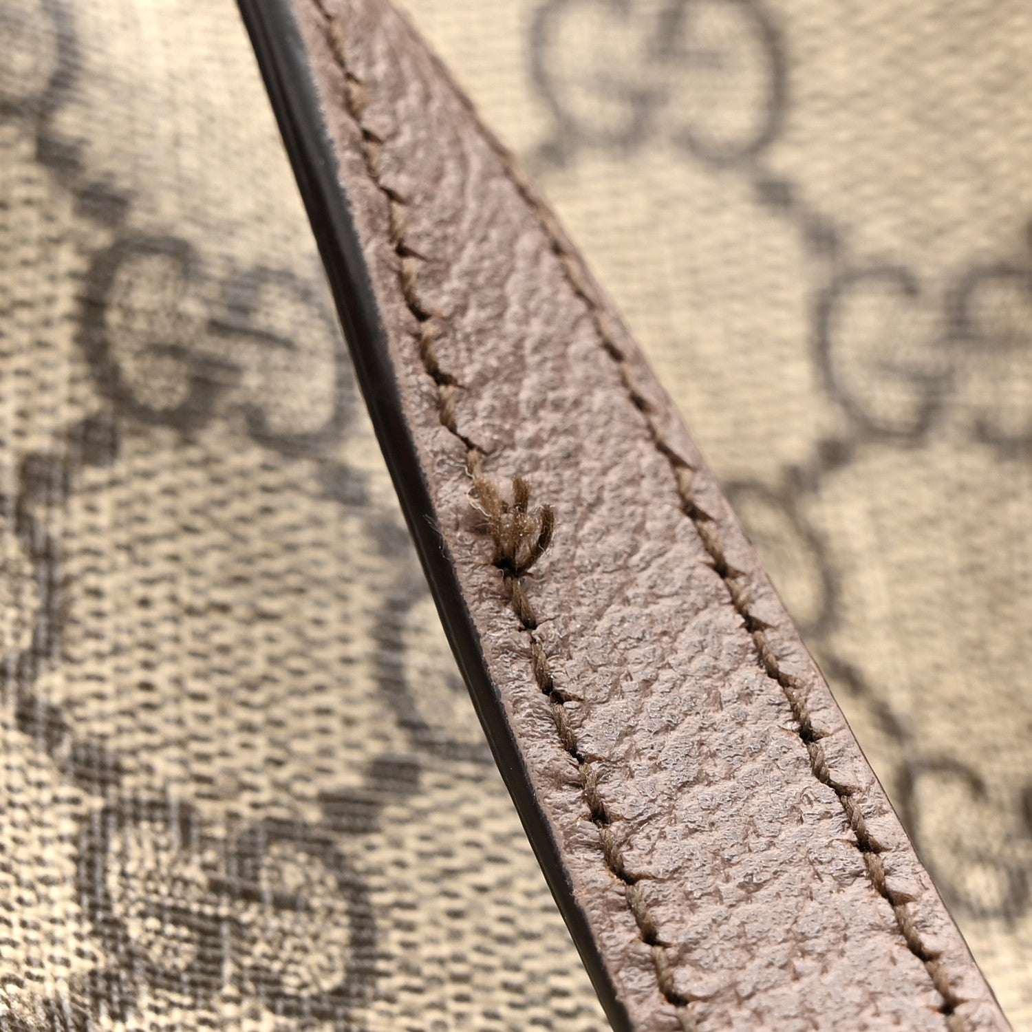 Gucci GG Supreme Monogram Textured Calfskin Web Medium Ophidia Shopping Tote Beige Ebony New Acero 13 of 15