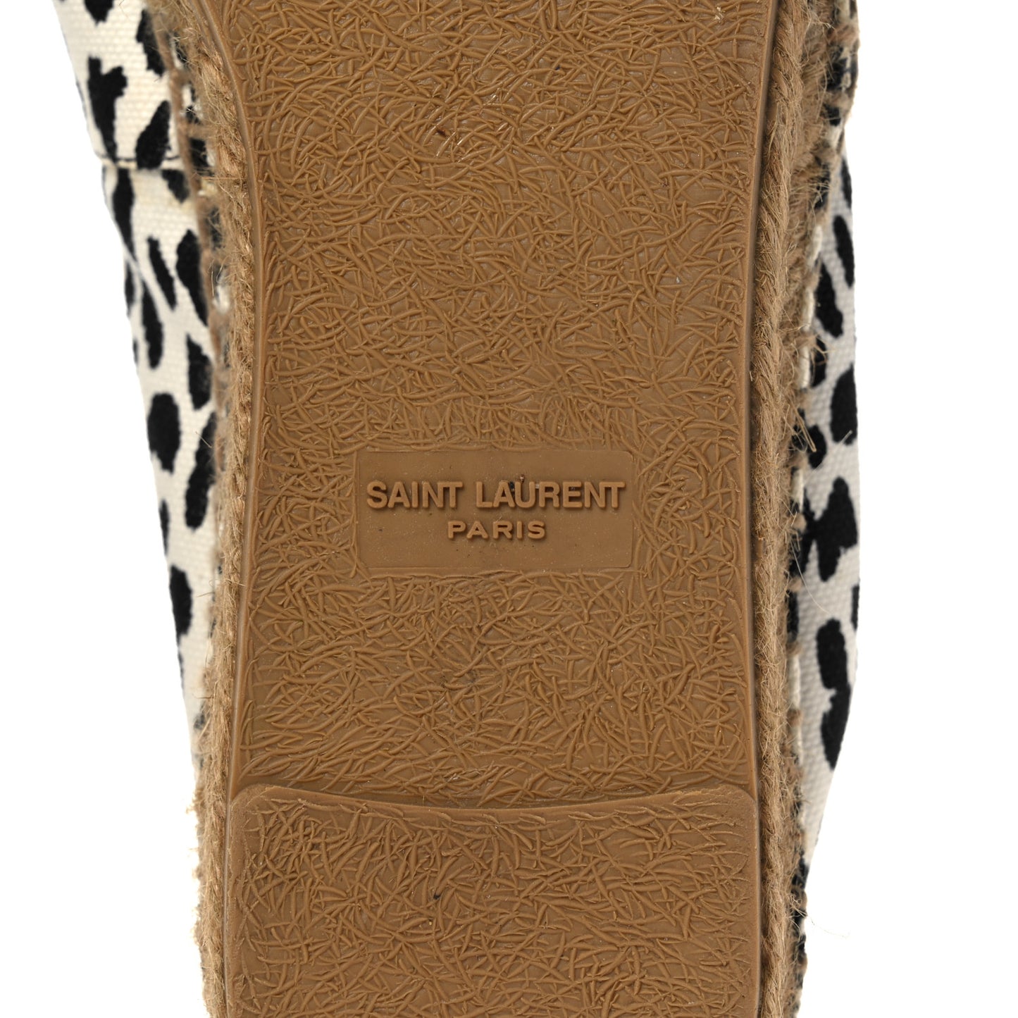 Canvas Leopard Print Espadrilles 41 Latte Black