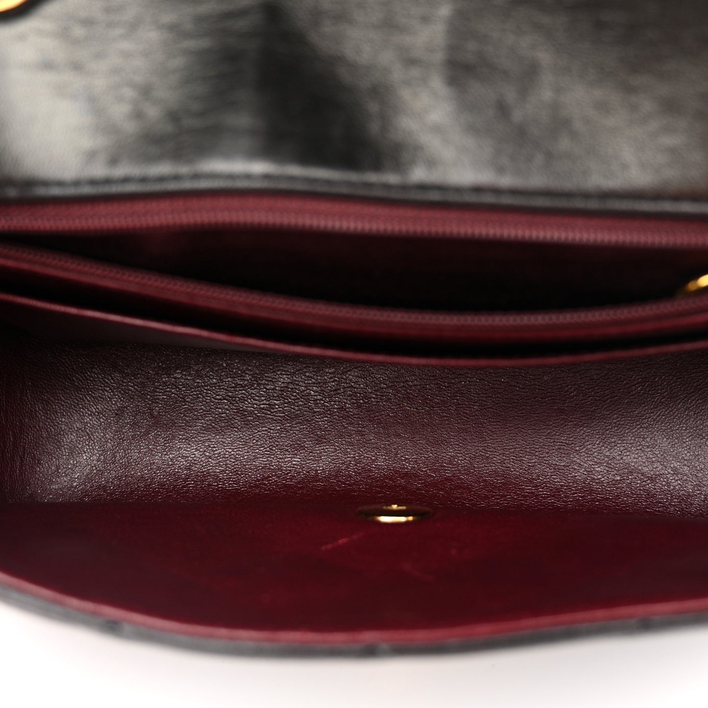 Lambskin Quilted Small Single Flap Black