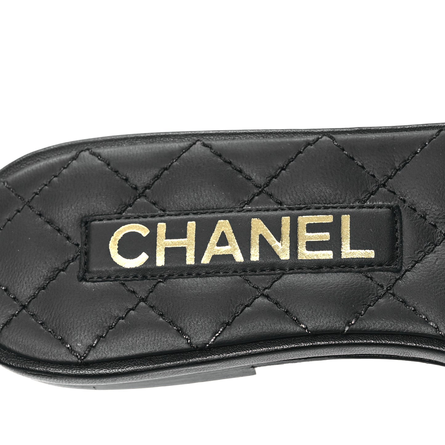 Lambskin Quilted CC Turnlock Sandals 36 Black