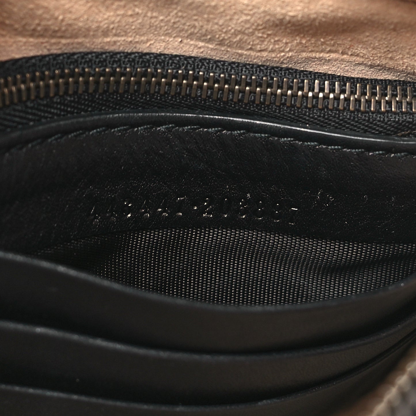 Calfskin Matelasse Mini GG Marmont Chain Bag Black