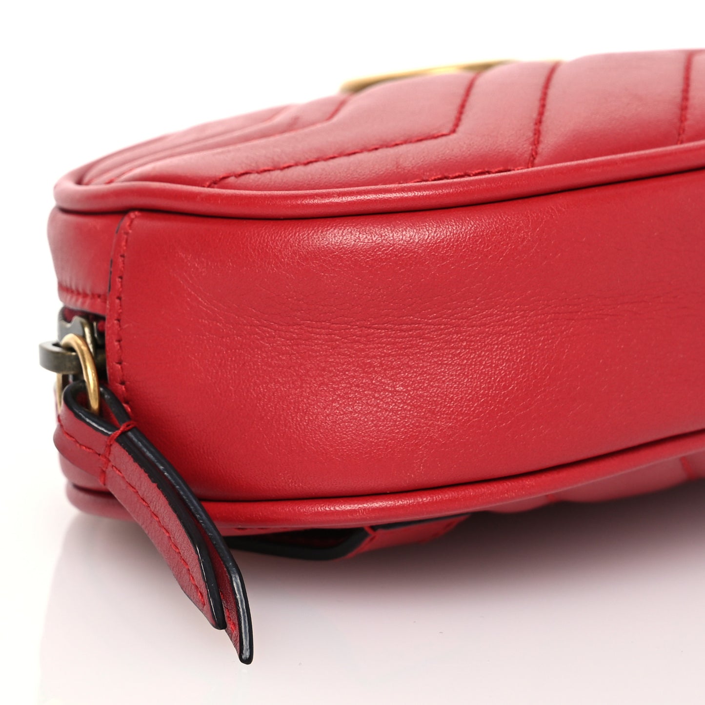 Calfskin Matelasse GG Marmont Belt Bag 75 30 Hibiscus Red