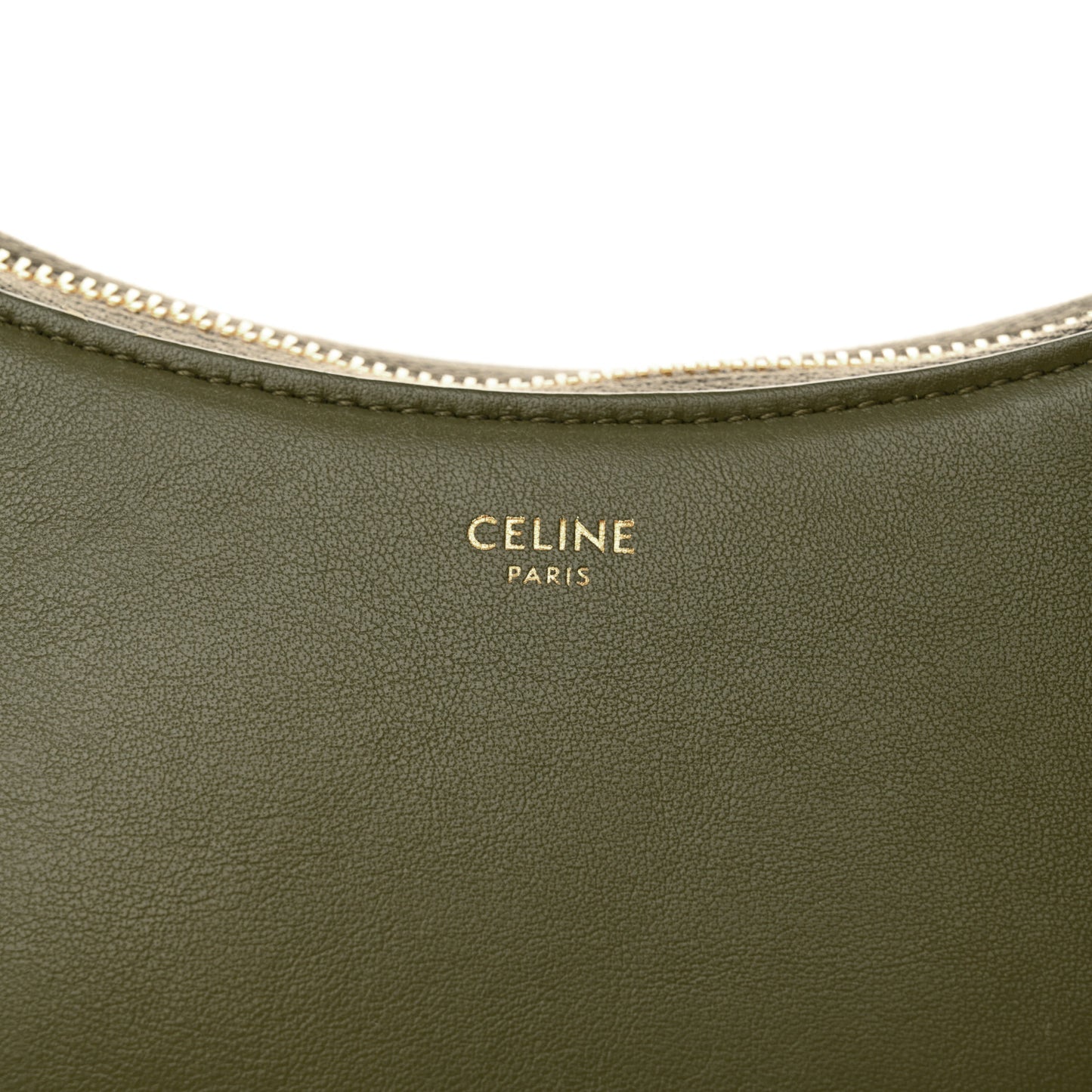 Smooth Calfskin Medium Strap Ava Shoulder Bag Dark Olive