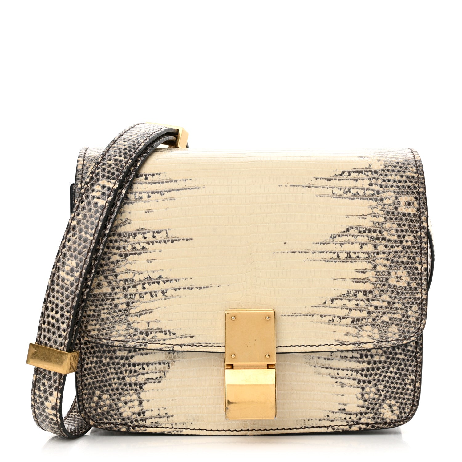 Celine Lizard Small Classic Box Flap Bag Natural 1 of 11