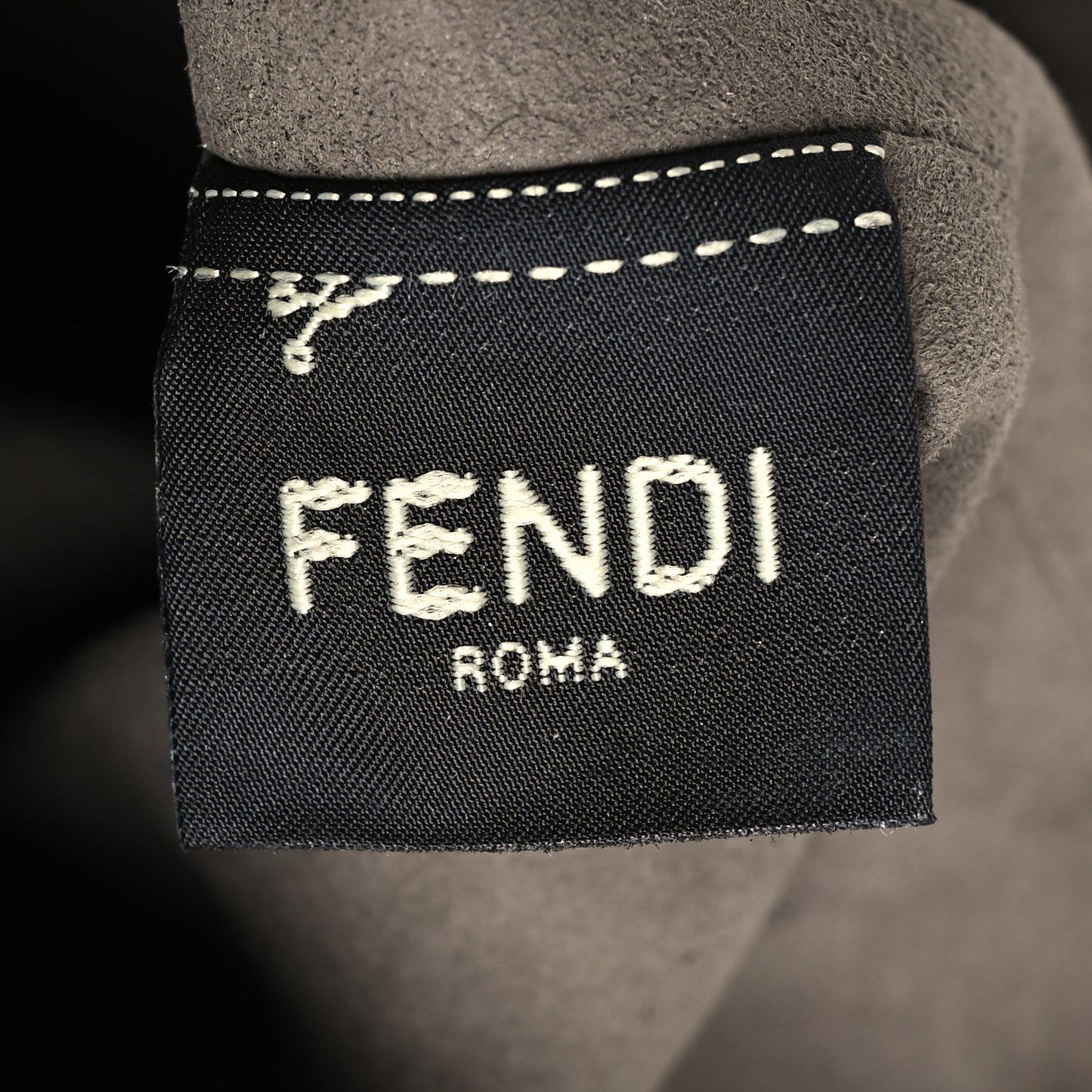Vitello King F is Fendi Logo Embossed Mini Mon Tresor Bucket Bag Cuoio