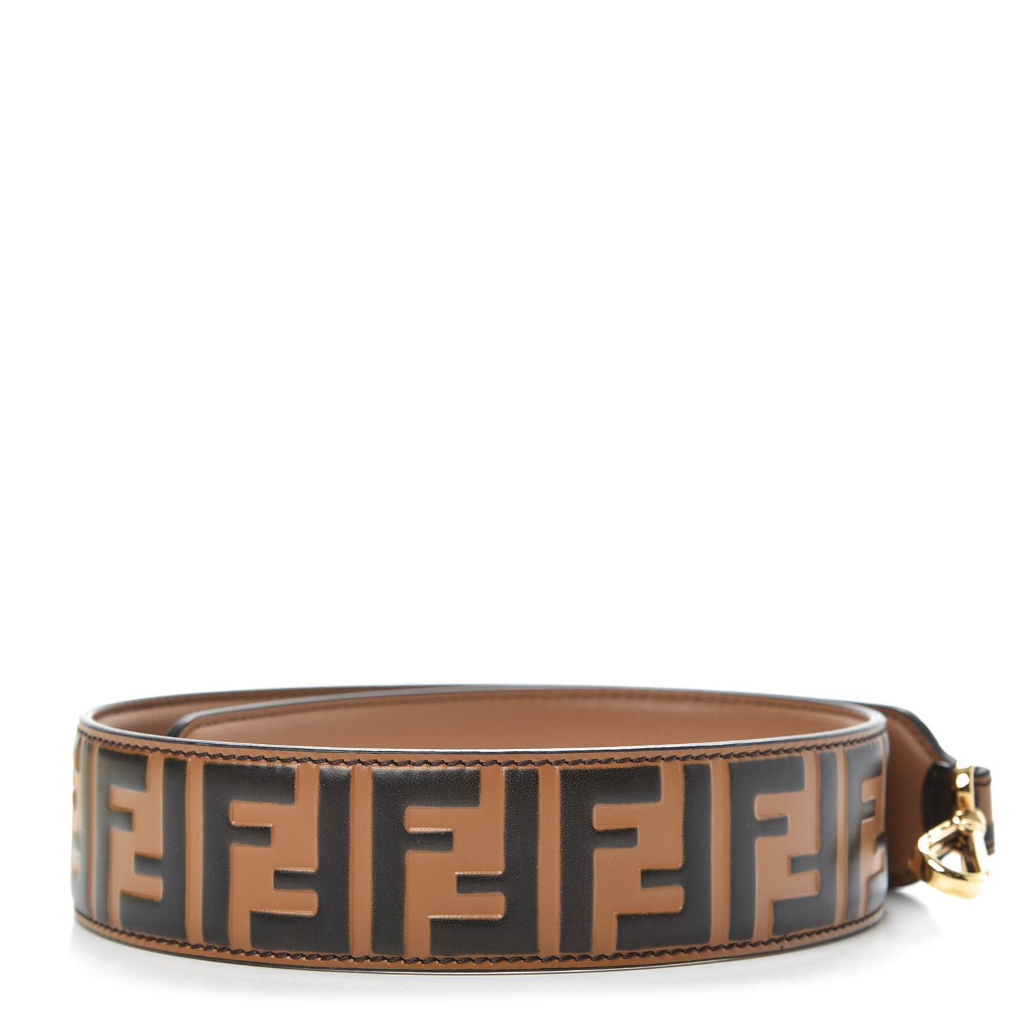 Calfskin FF 1974 Embossed Strap You Tobacco Black
