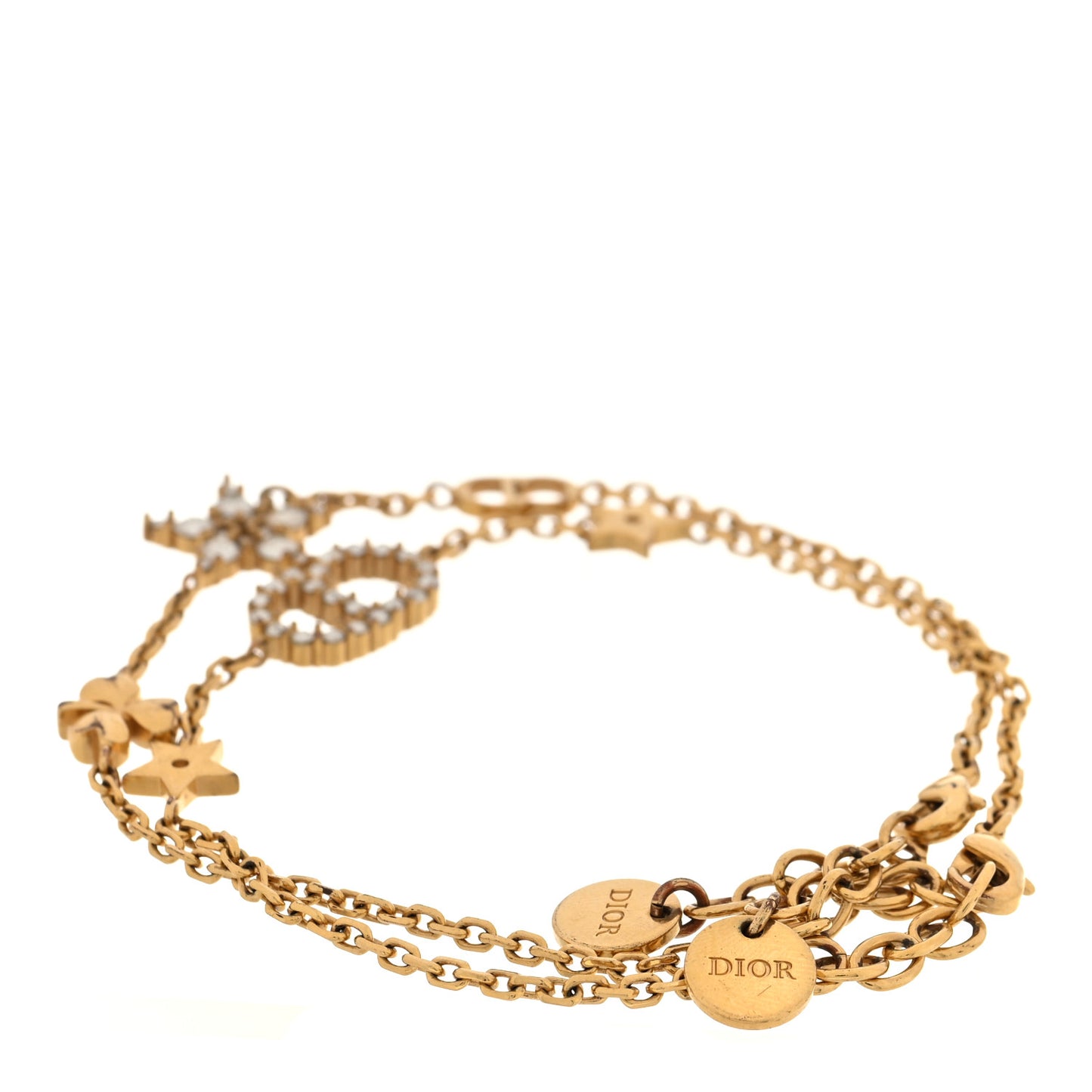 Crystal Star Charms Bracelet Set Gold