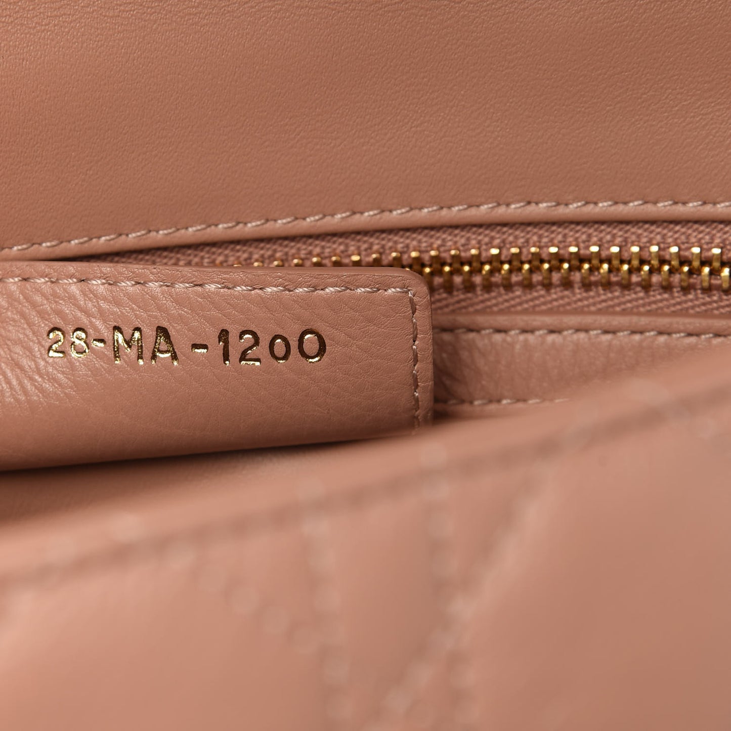 Calfskin Cannage Small Caro Bag Rose De Vents