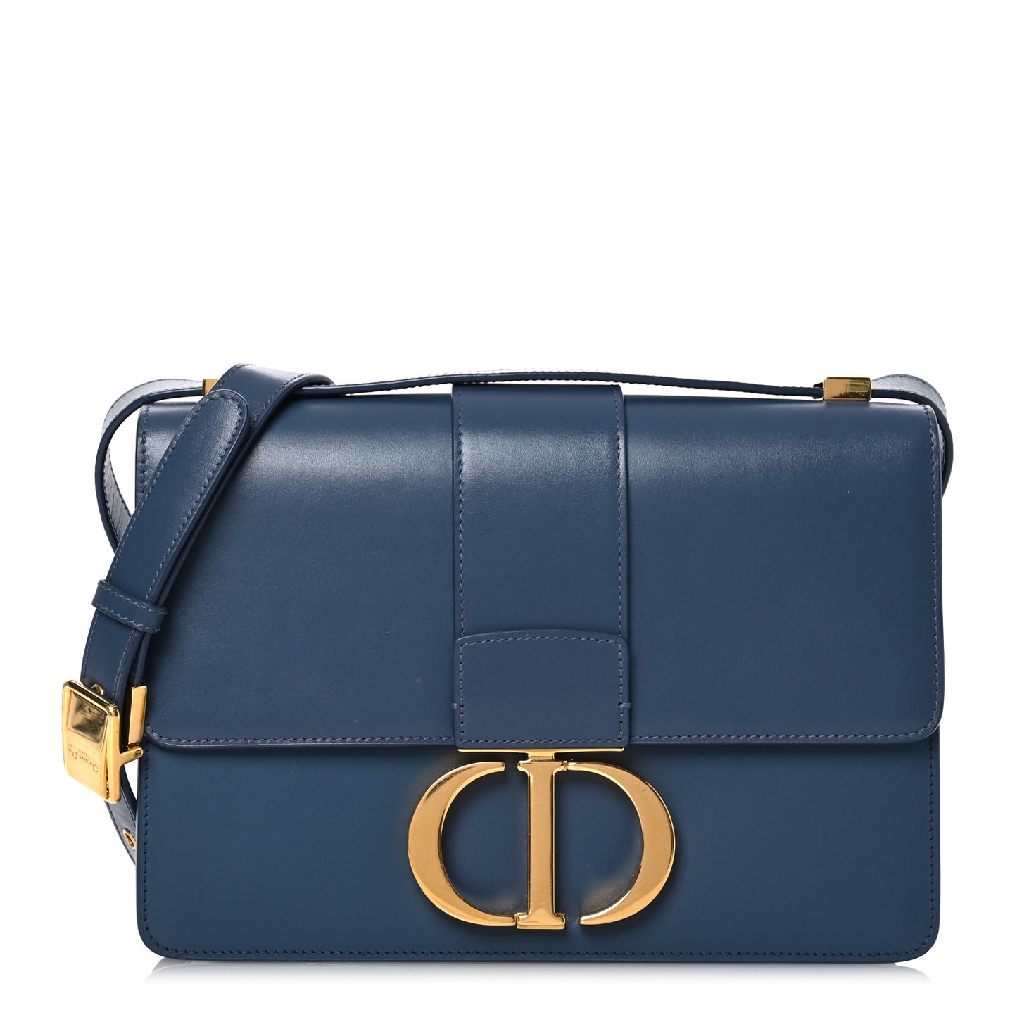 Smooth Calfskin 30 Montaigne Flap Bag Blue
