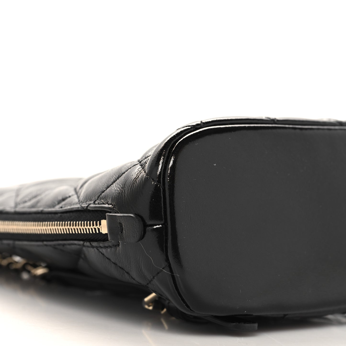 Shiny Calfskin My Pocket Backpack Black