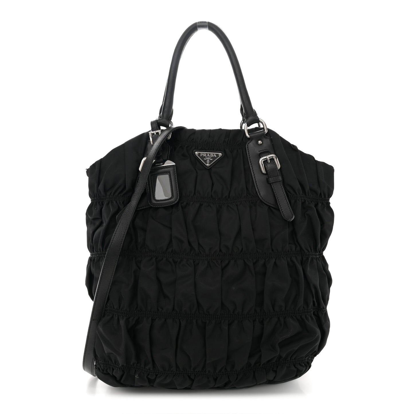 Tessuto Nylon Gaufre Tote Black