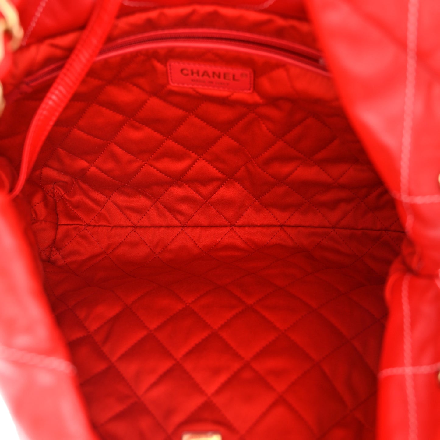 Shiny Calfskin Quilted Small Chanel 22 Red