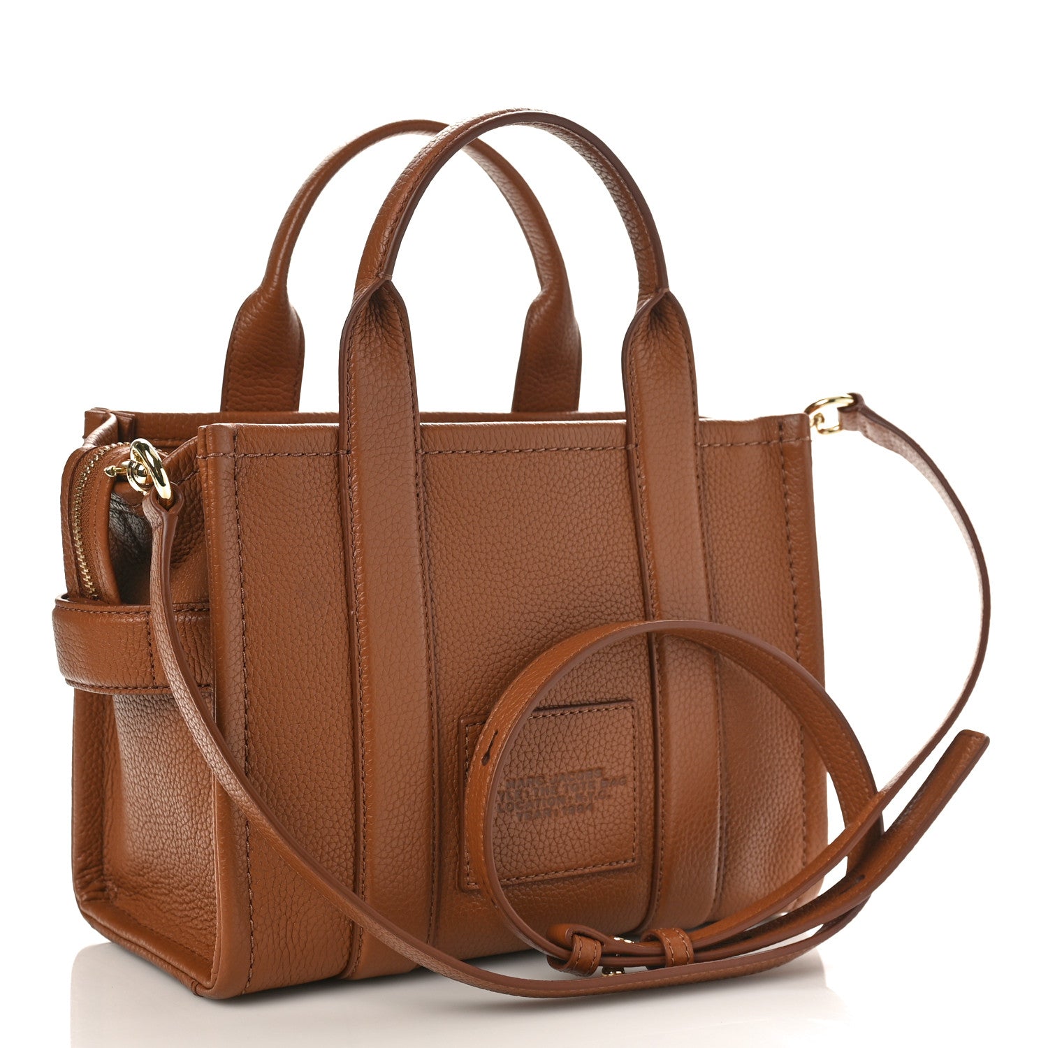 Marc Jacobs Grained Calfskin Small The Tote Bag Argan Oil 2 of 8
