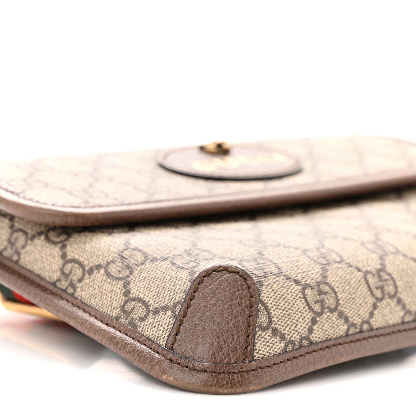 GG Supreme Monogram Neo Vintage Web Belt Bag Brown