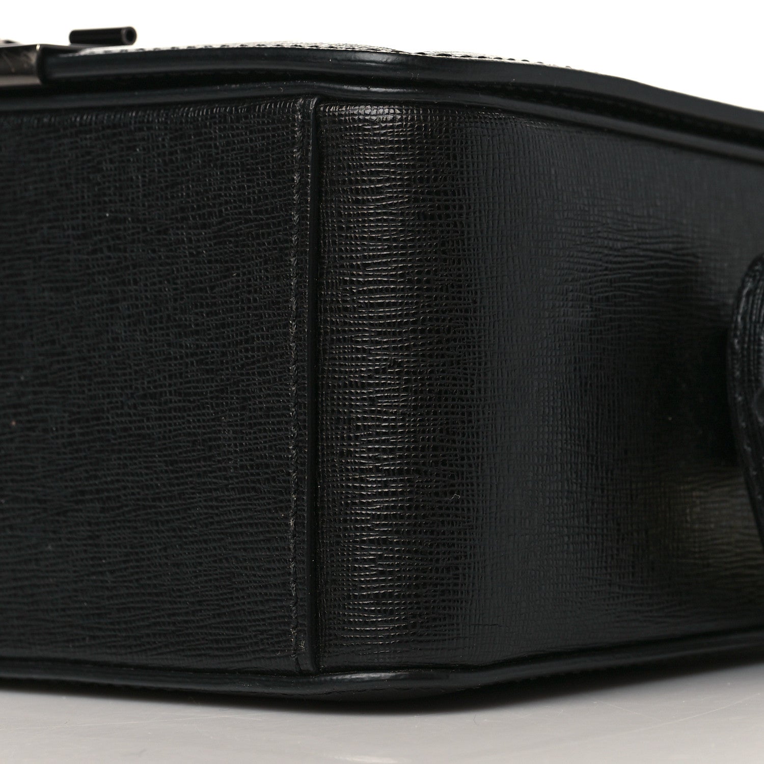 Off-White Saffiano Striped Diag Binder Flap Bag Black White 8 of 8