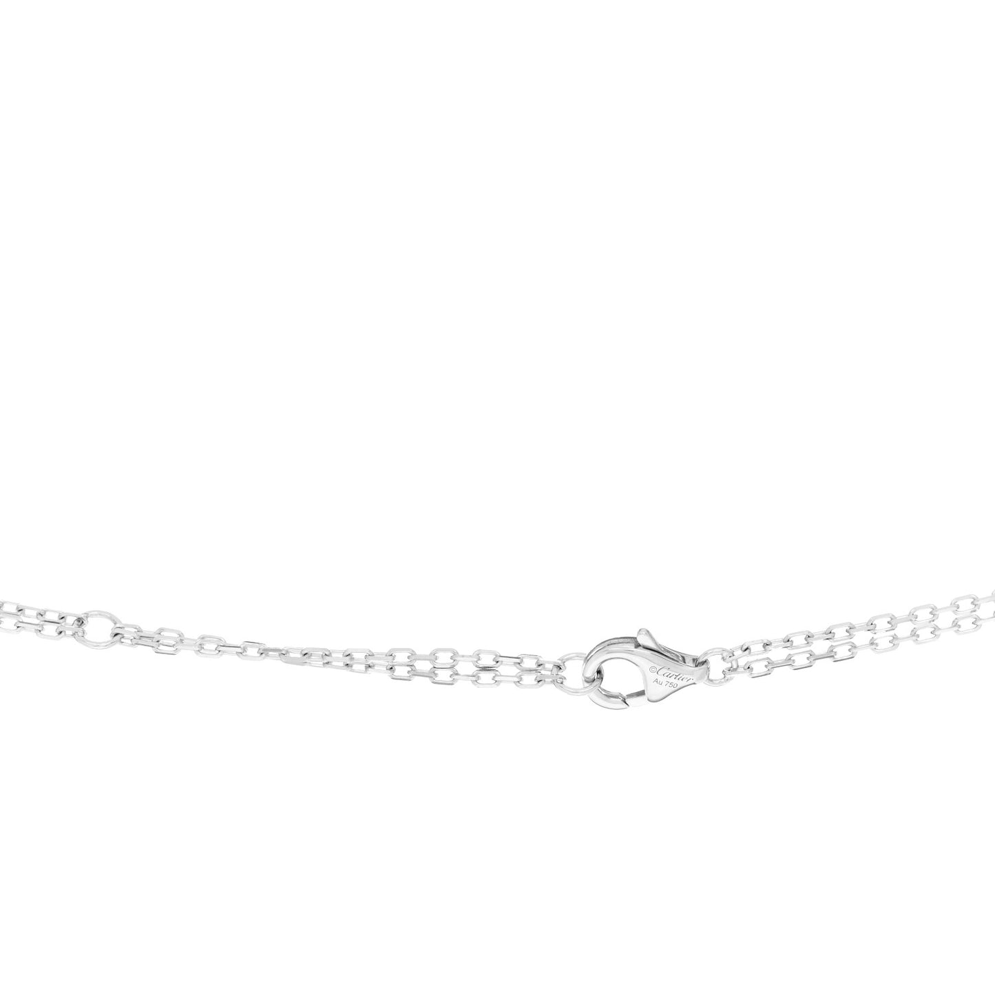 18K White Gold 2 Diamond LOVE Necklace