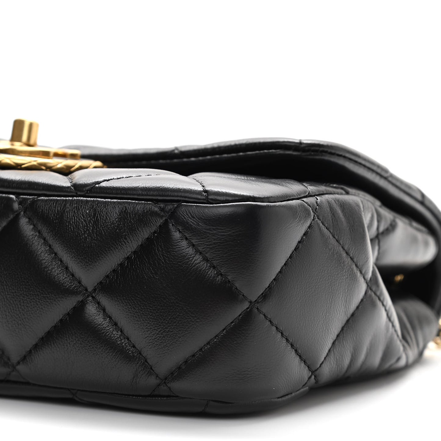 Lambskin Quilted Mini Flap Black