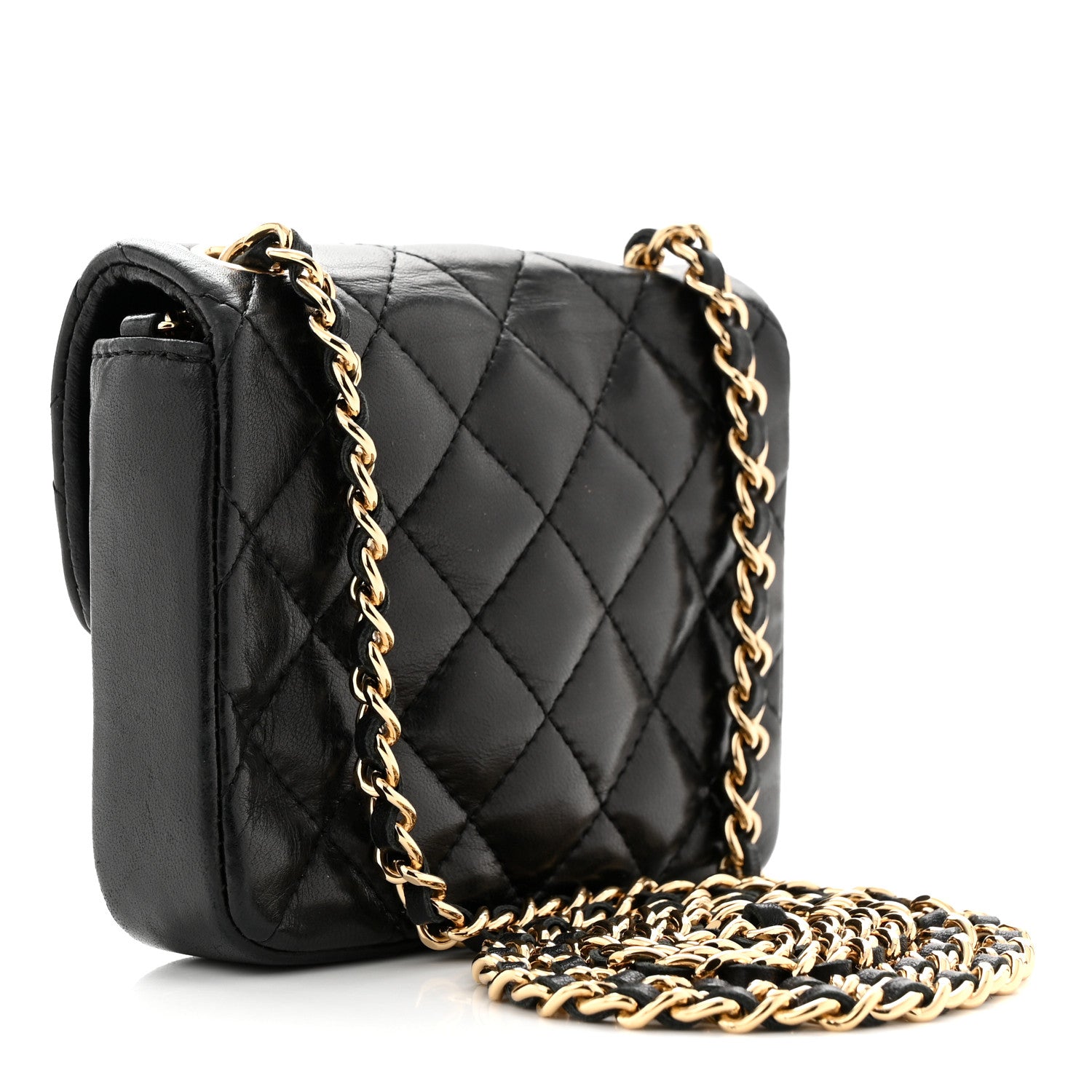 Chanel Lambskin Quilted Extra Mini Square Flap Black 3 of 10
