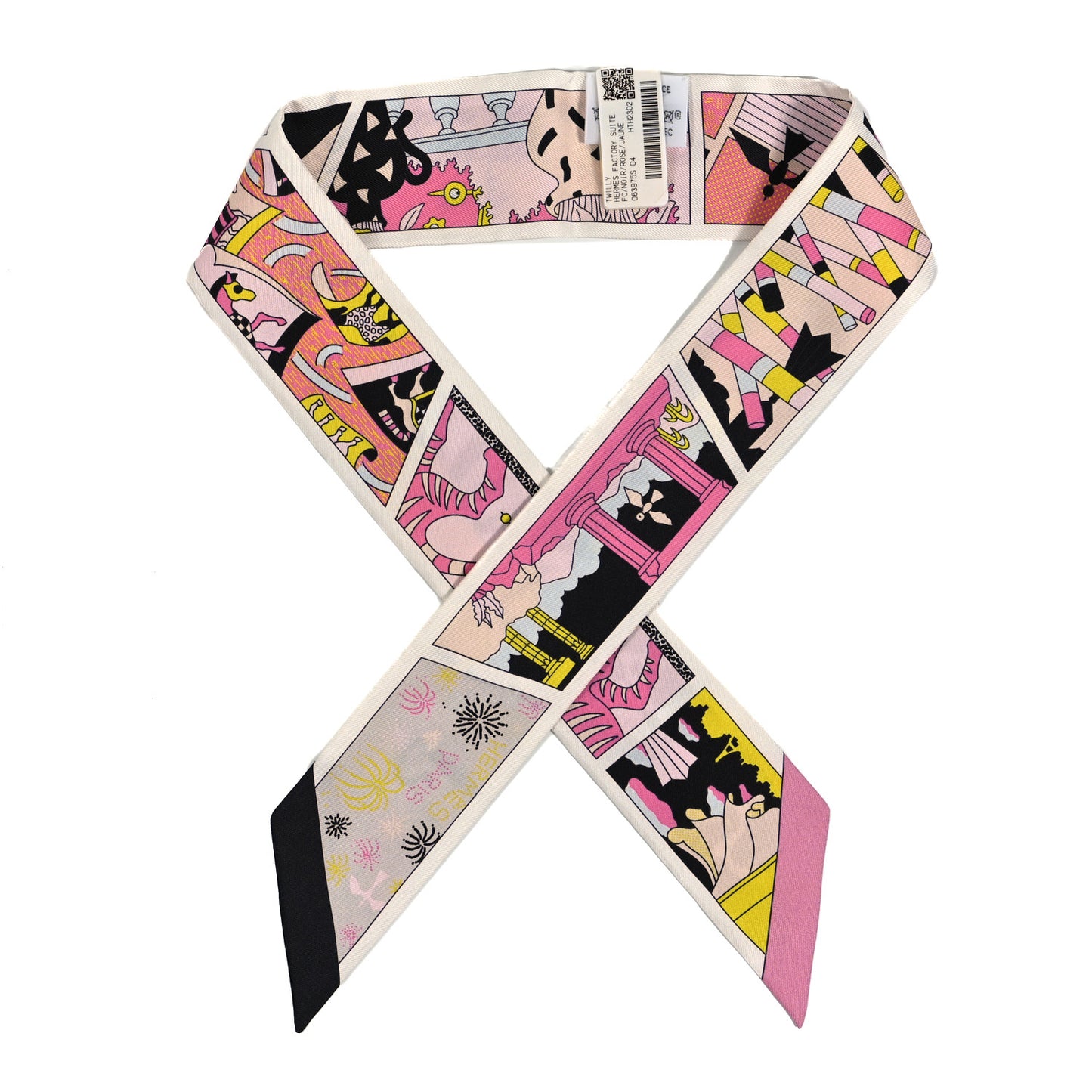 Silk Factory Suite Twilly Black Rose Jaune