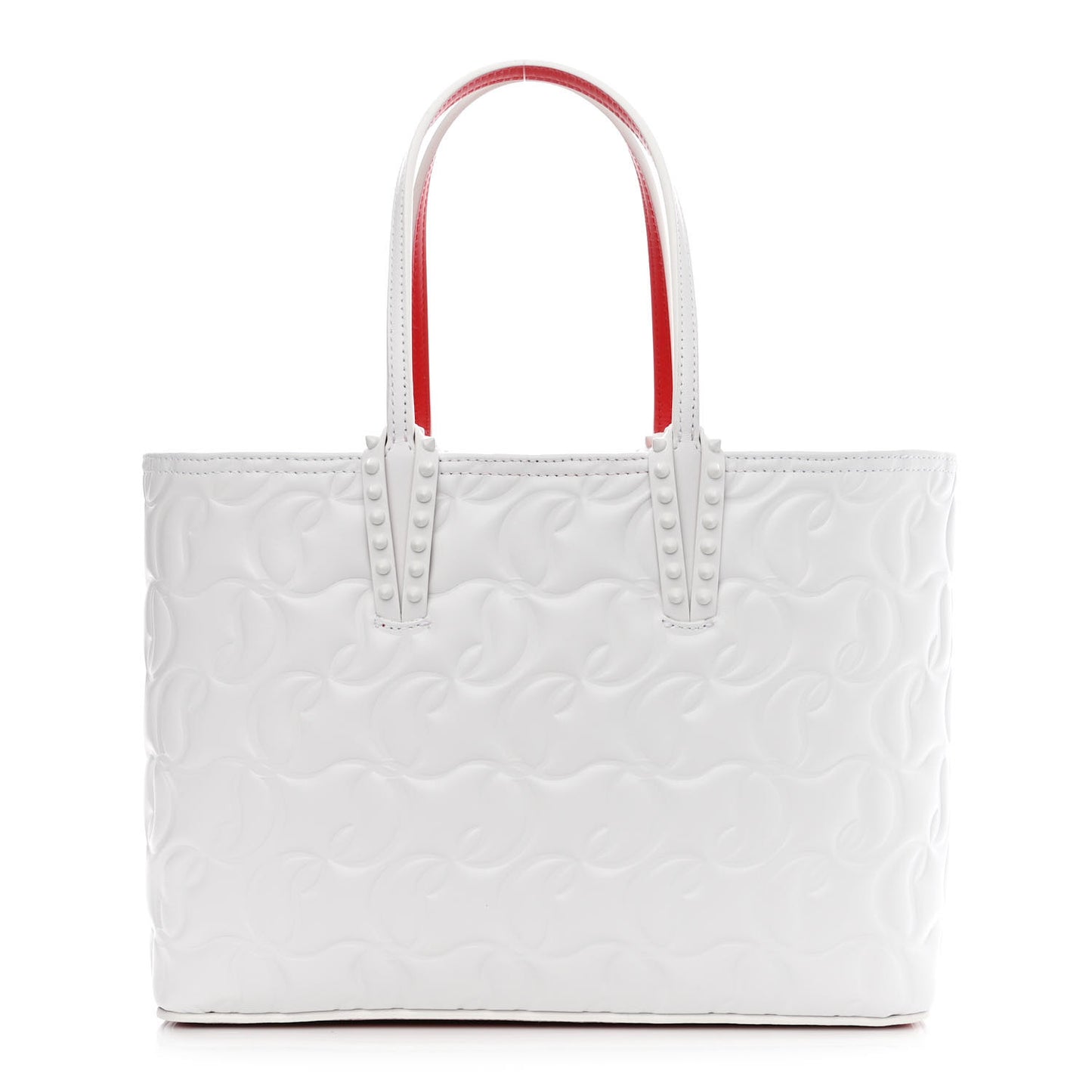 Nappa Embossed Small East West Cabata Tote White