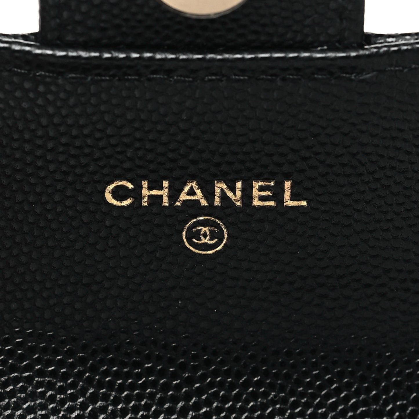 Caviar Quilted Mini Clutch With Chain Black
