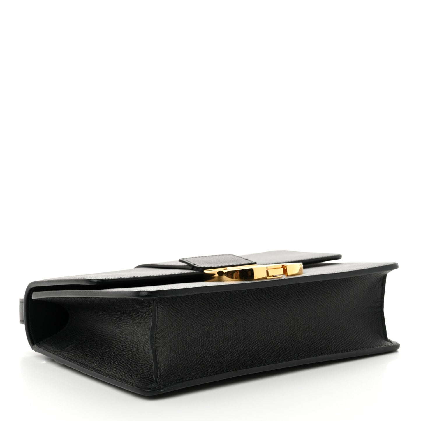 Grained Calfskin 30 Montaigne Flap Bag Black