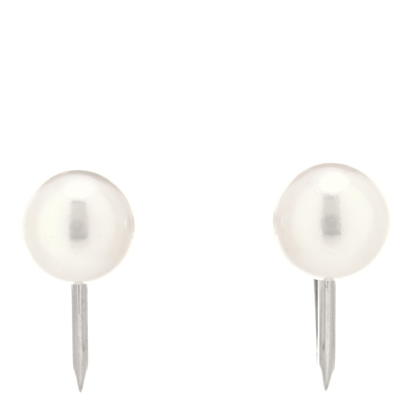 14K White Gold 7-7.5mm Akoya Pearl Screw-Back Earrings