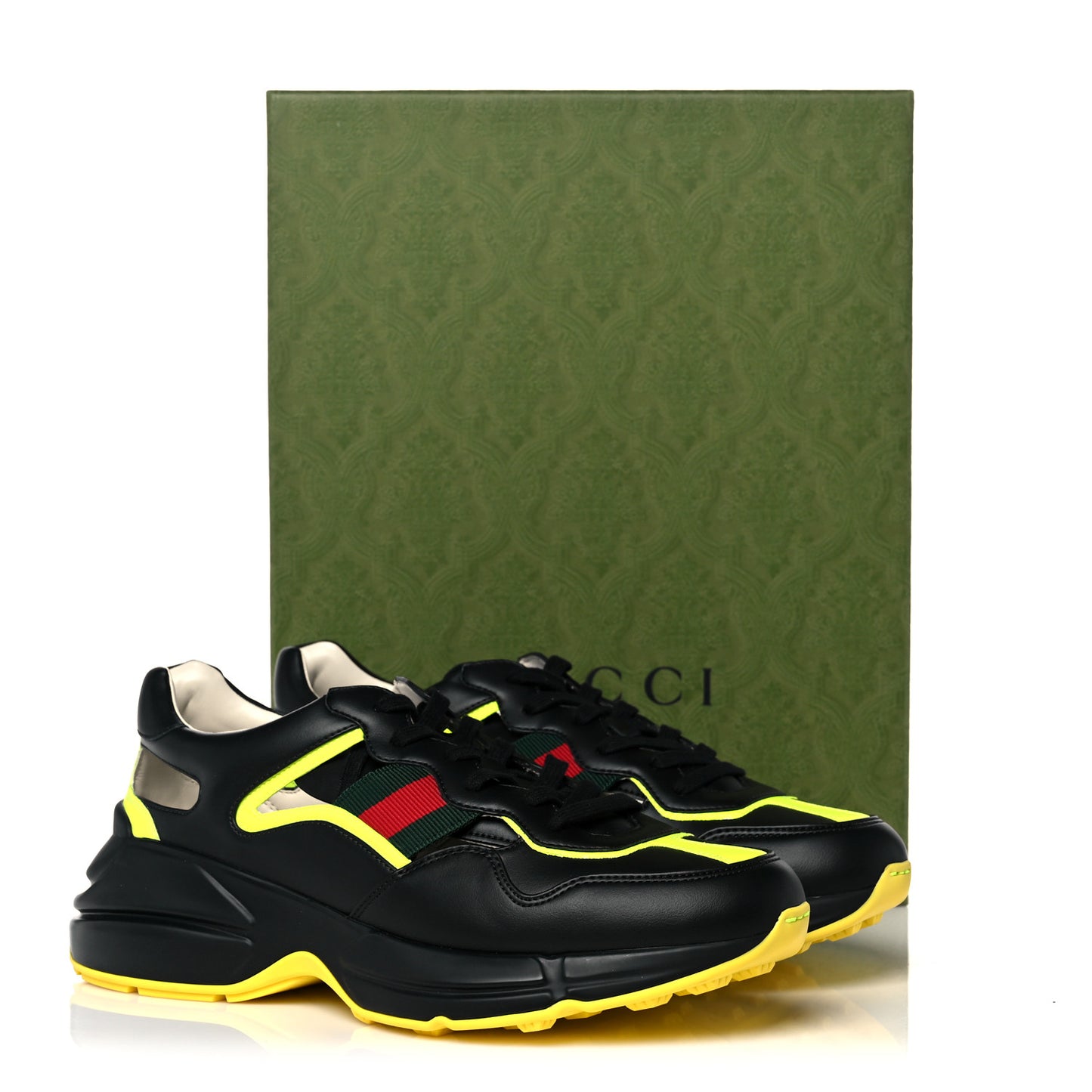 Demetra Web Mens Rhyton Cut Out Sneakers 9 Black Yellow Fluo