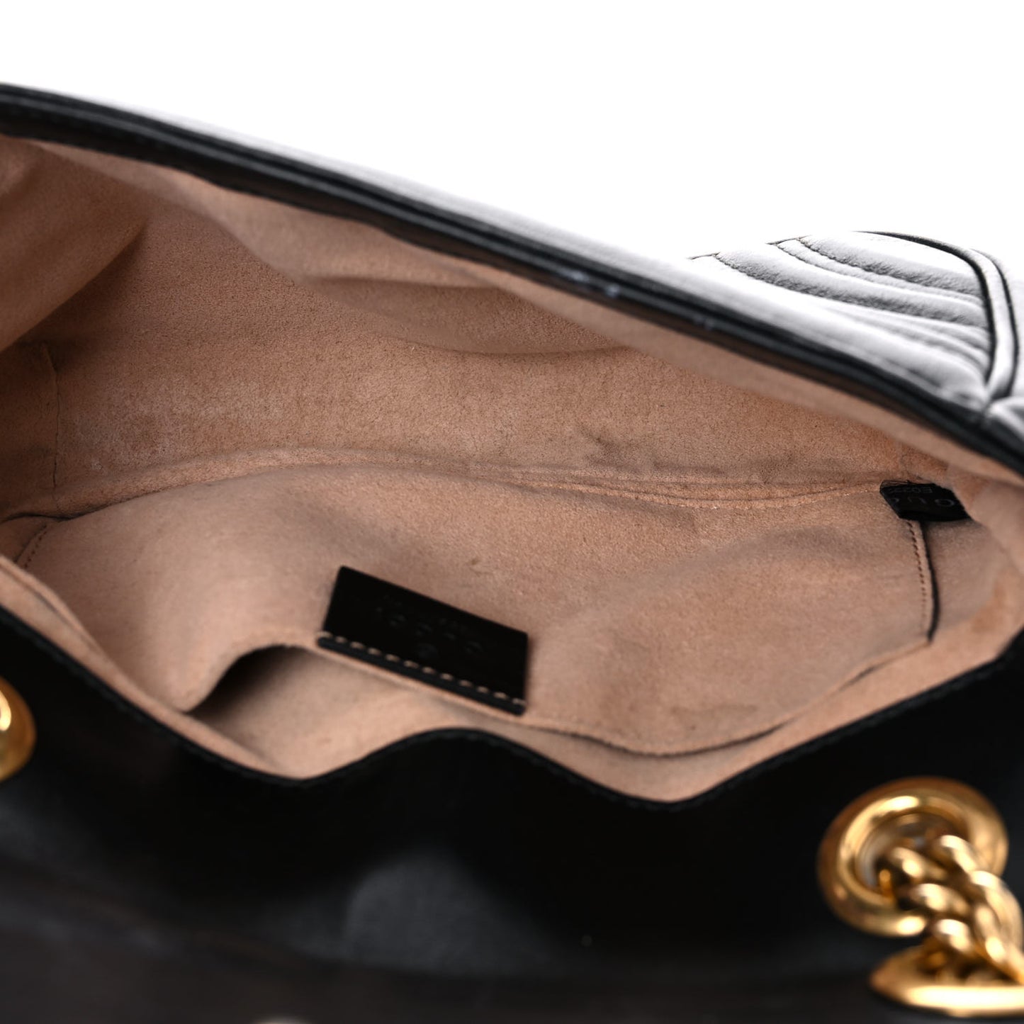 Calfskin Matelasse Mini GG Marmont Shoulder Bag Black