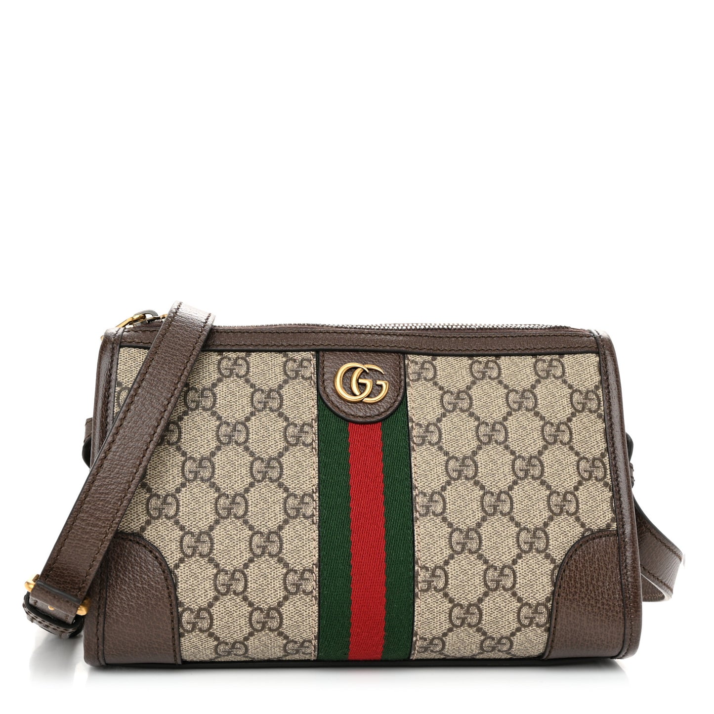 GG Supreme Monogram Web Small Ophidia Messenger Bag Beige Ebony New Acero
