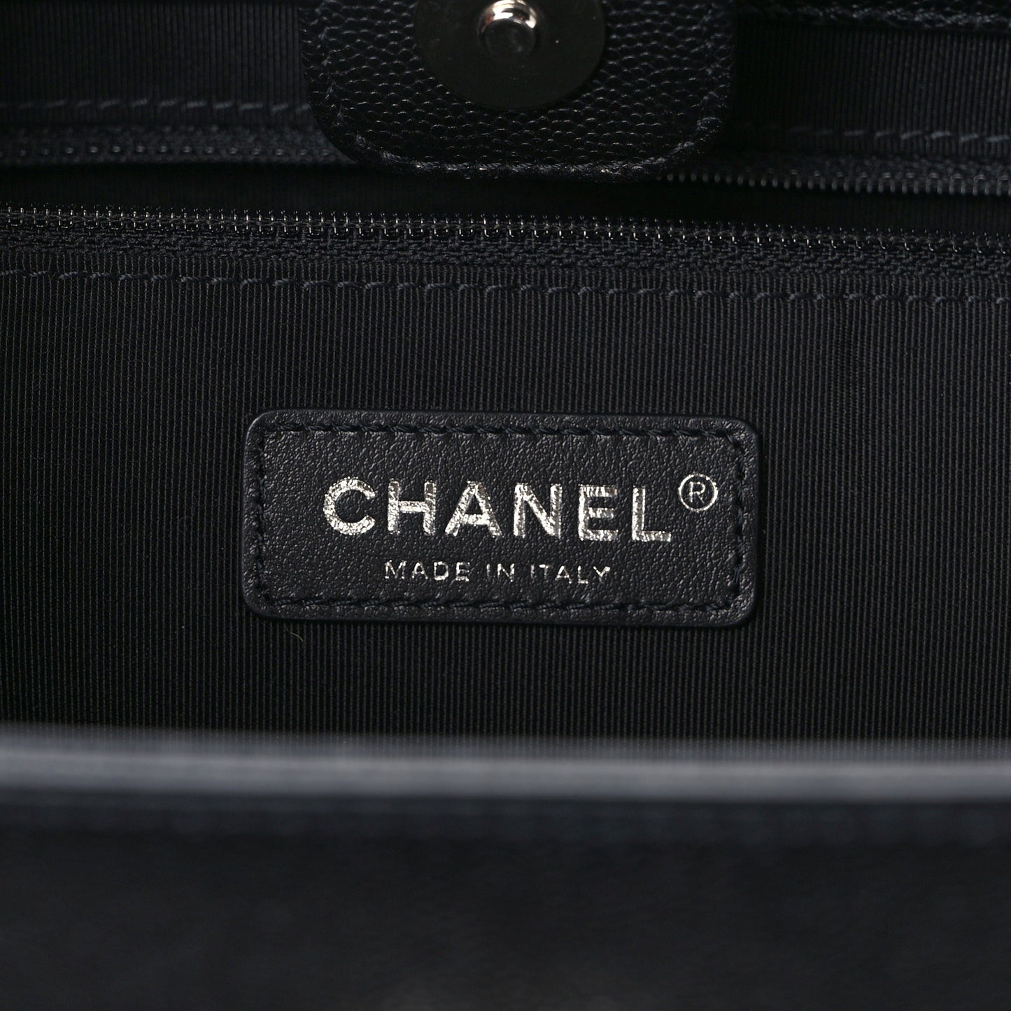 Caviar Quilted My Everything Large Shopping Tote Black