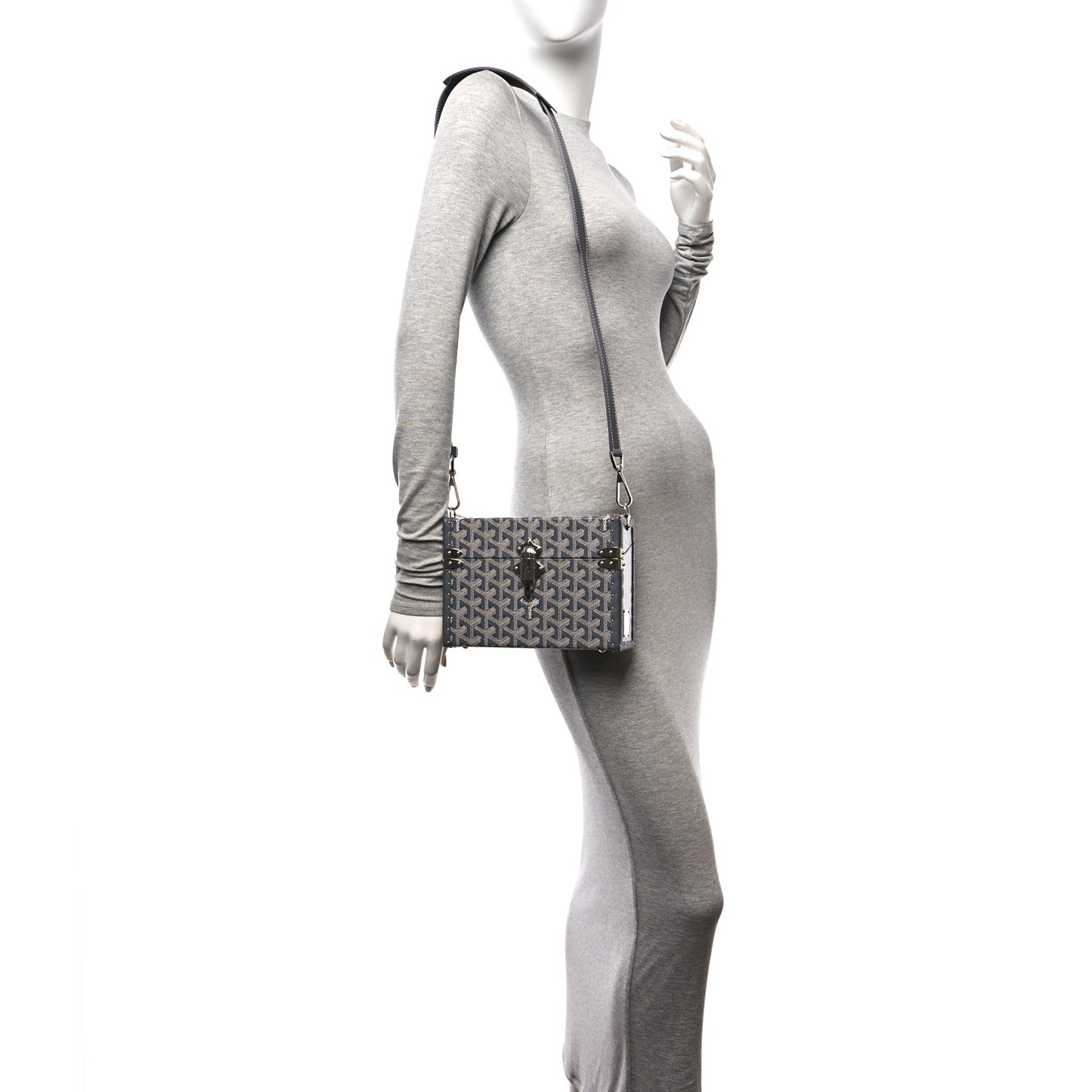 Goyardine Cassette Trunk Bag Grey