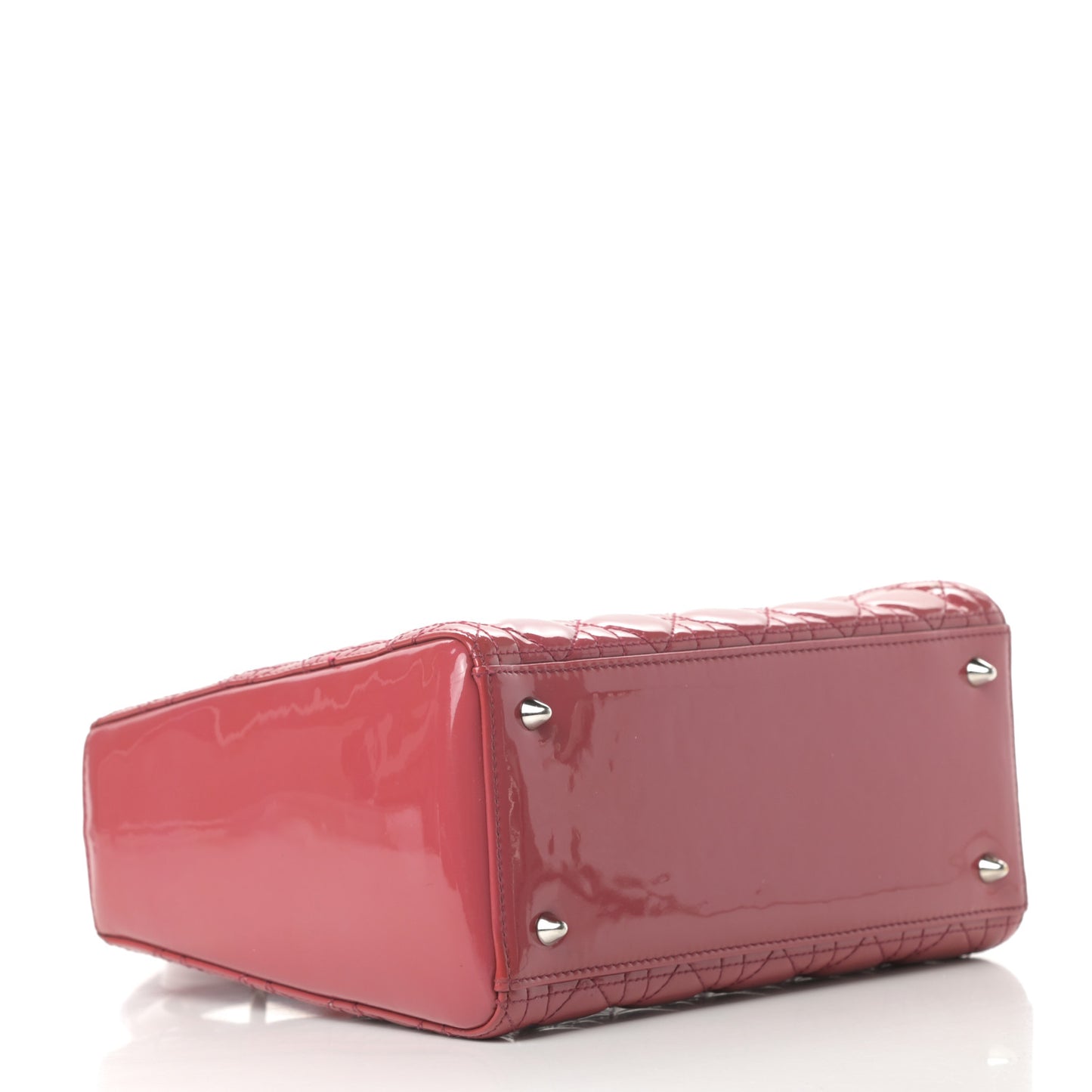 Patent Cannage Medium Lady Dior Dark Pink