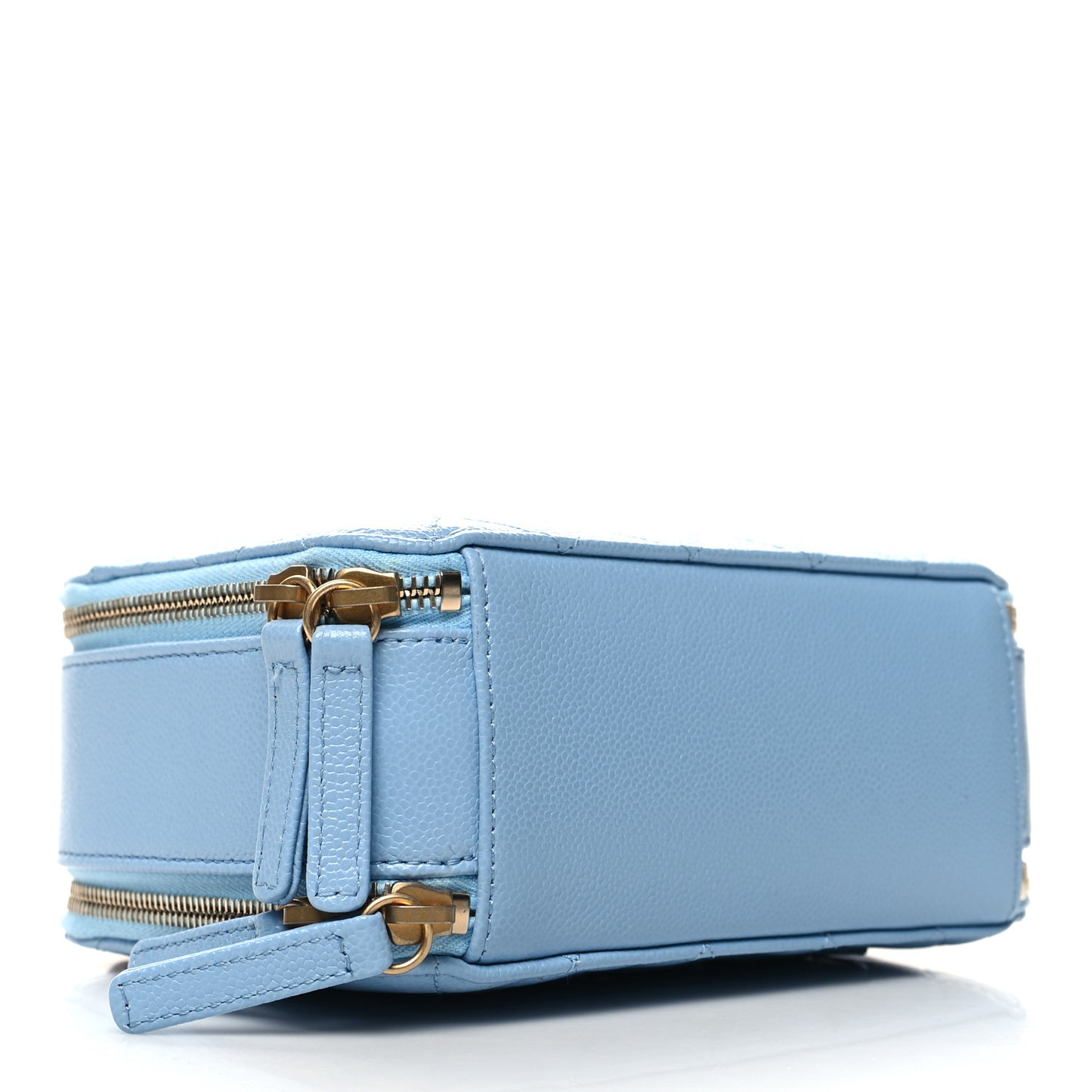 Caviar Quilted Small Pick Me Up Vanity Case Light Blue