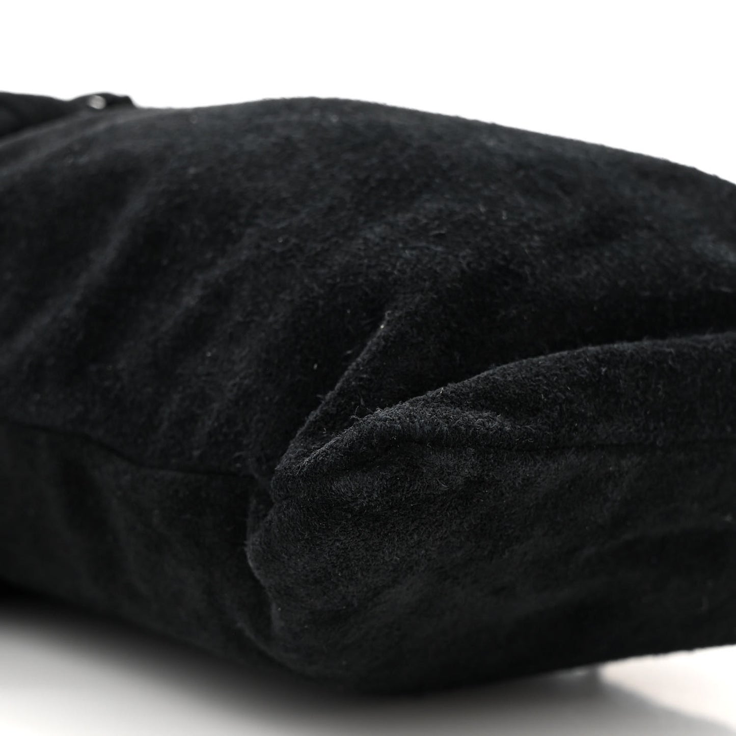 Calfskin Small Grace Fringed Hobo Bag Black