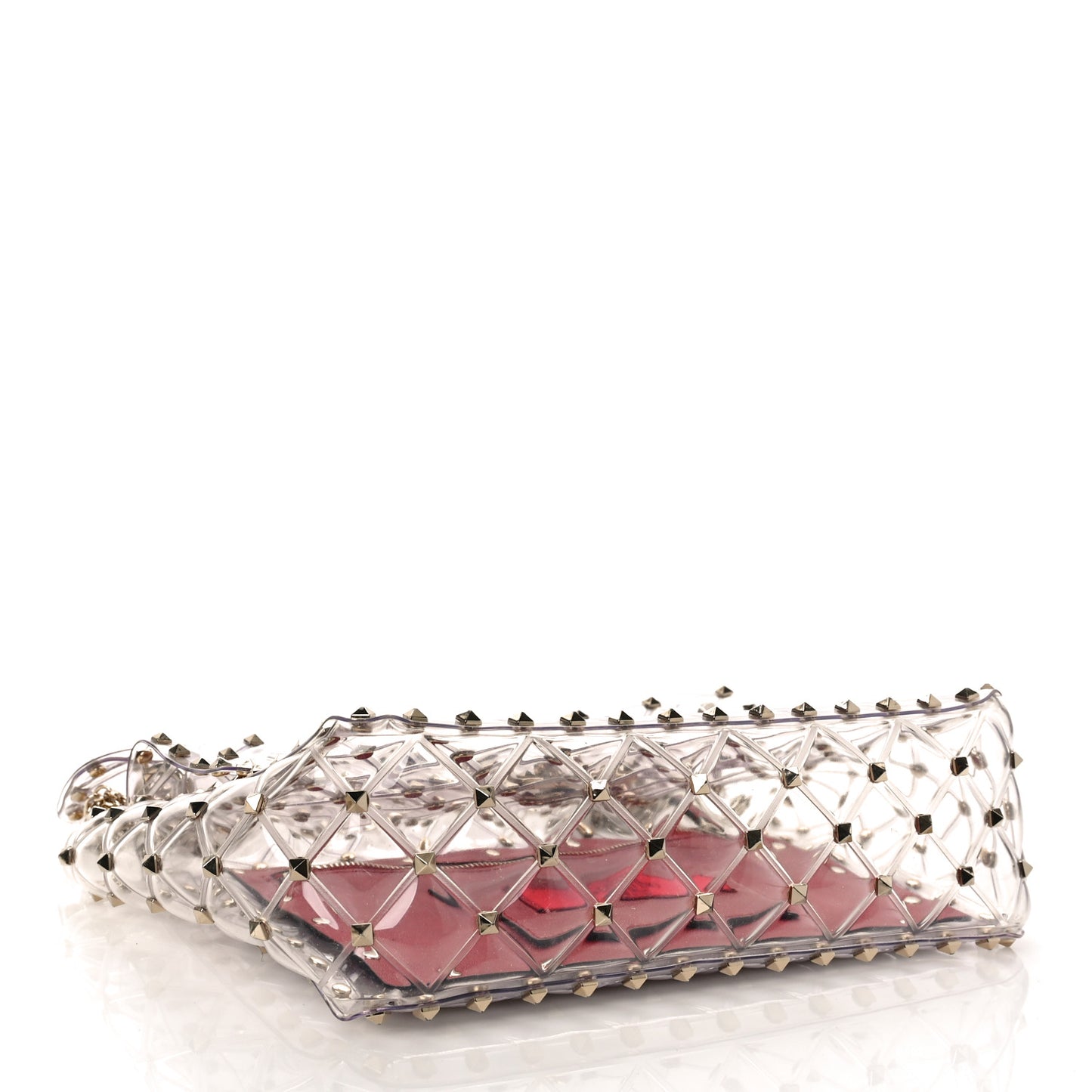 PVC Medium Rockstud Spike Shoulder Bag