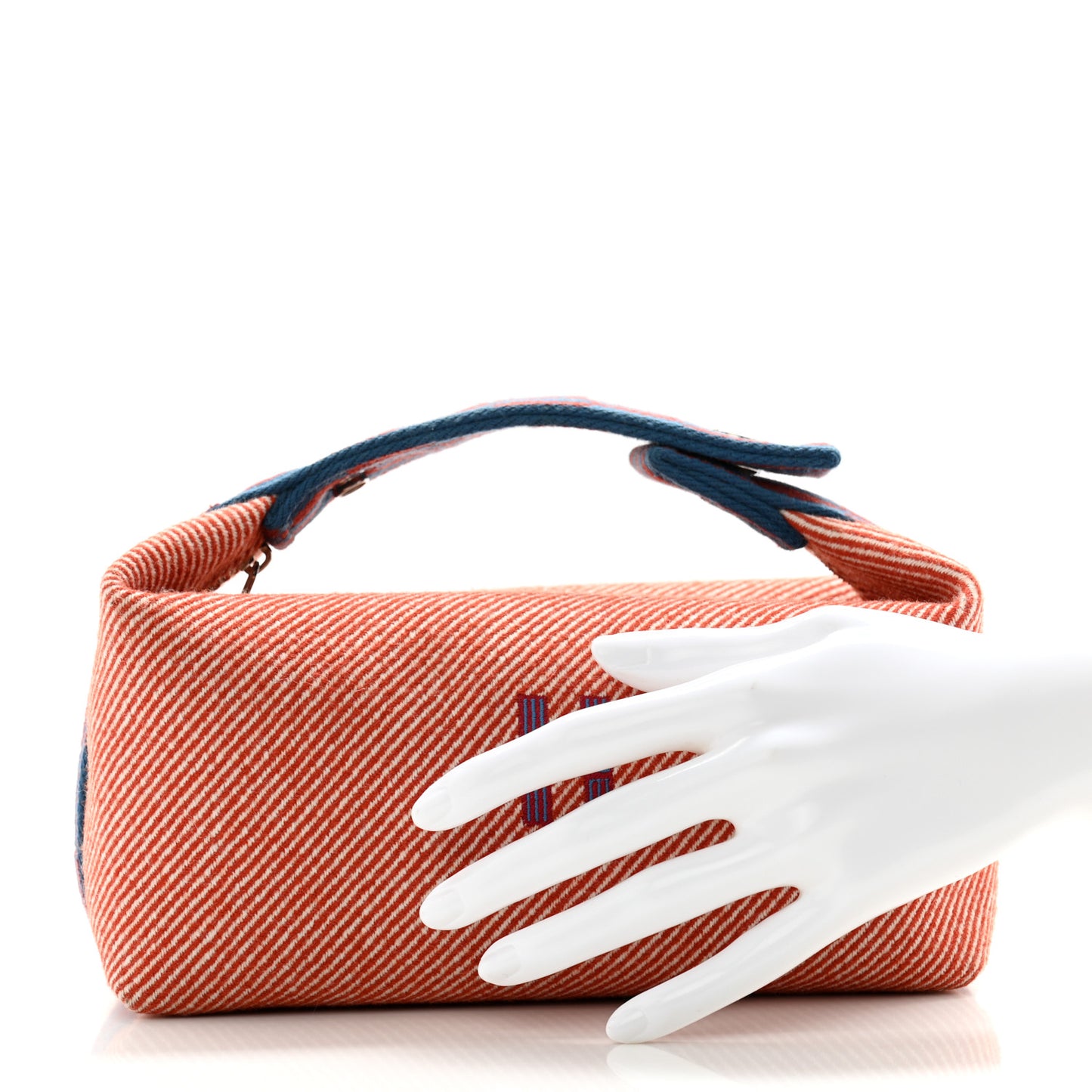 Wool Small Bride-A-Brac H Natte Pouch Tomette