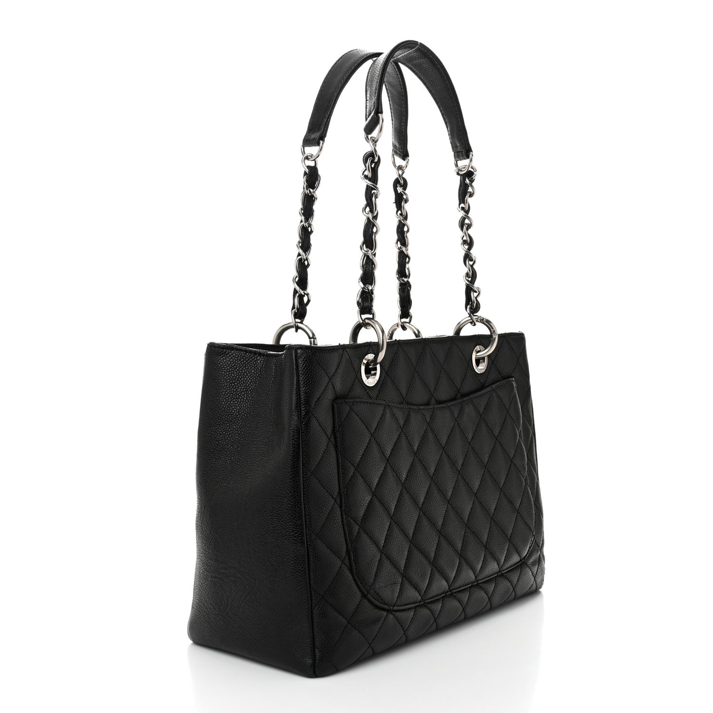Caviar Quilted Grand Shopping Tote GST Black